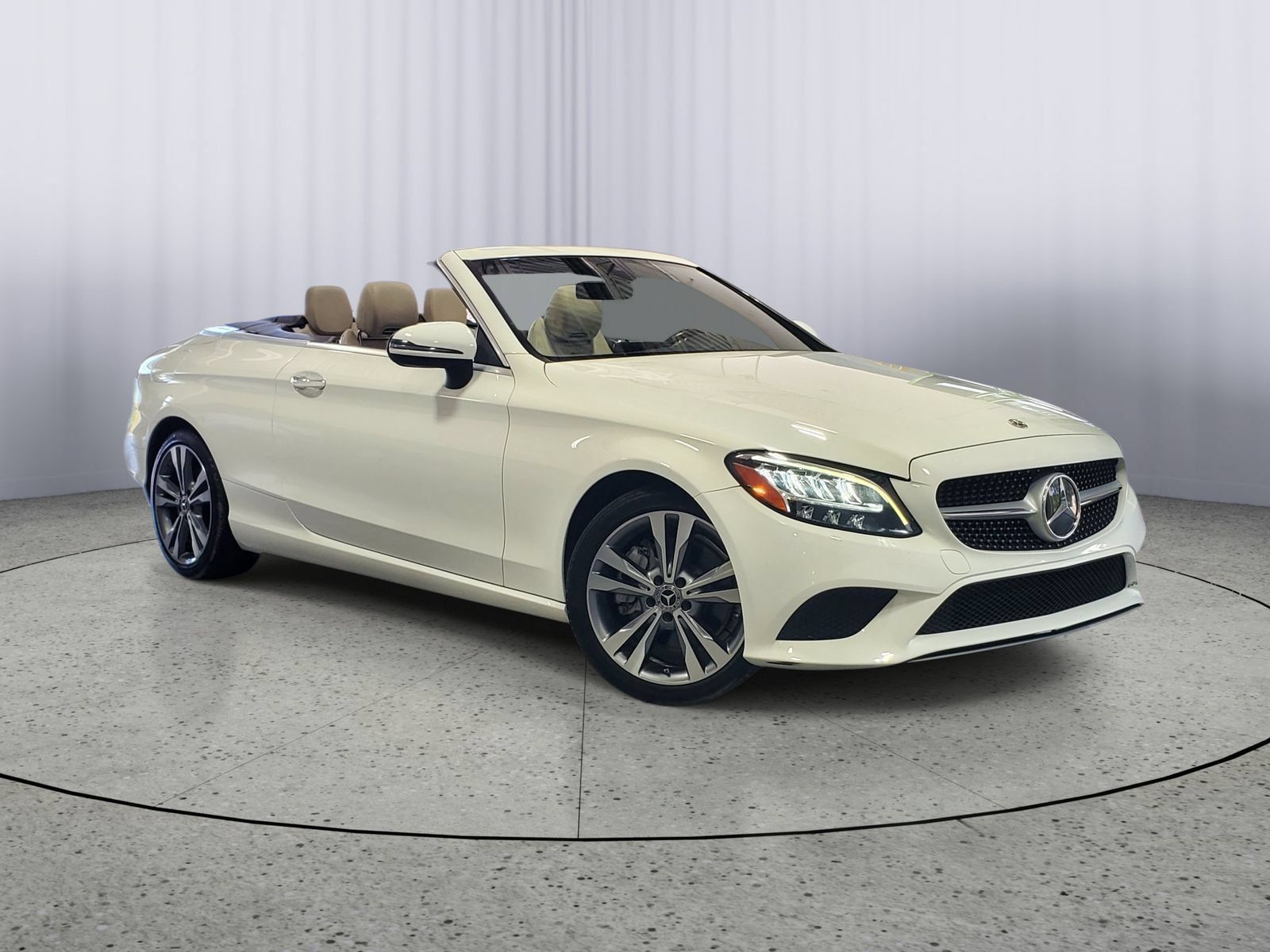 White 2020 Mercedes-Benz C-Class Convertible Rear-Wheel Drive 9-Speed Automatic