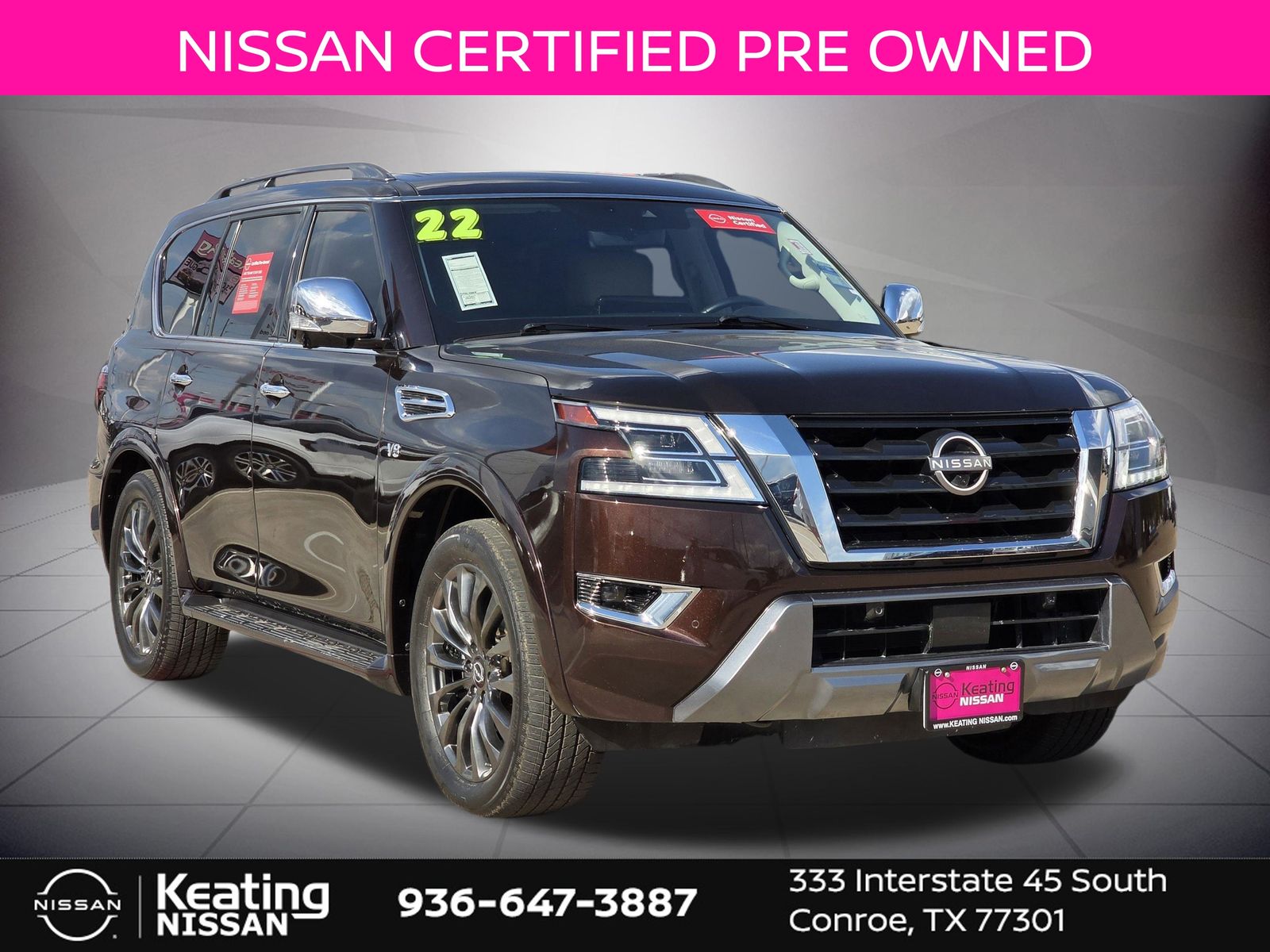 2022 Nissan Armada Platinum Brown at Bayway Cadillac of The Woodlands