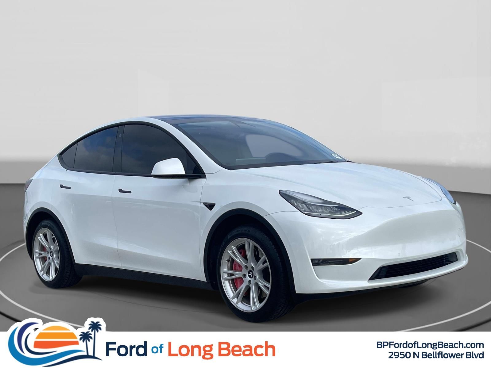 White 2021 Tesla Model Y SUV / Crossover Rear-Wheel Drive 1-Speed Automatic