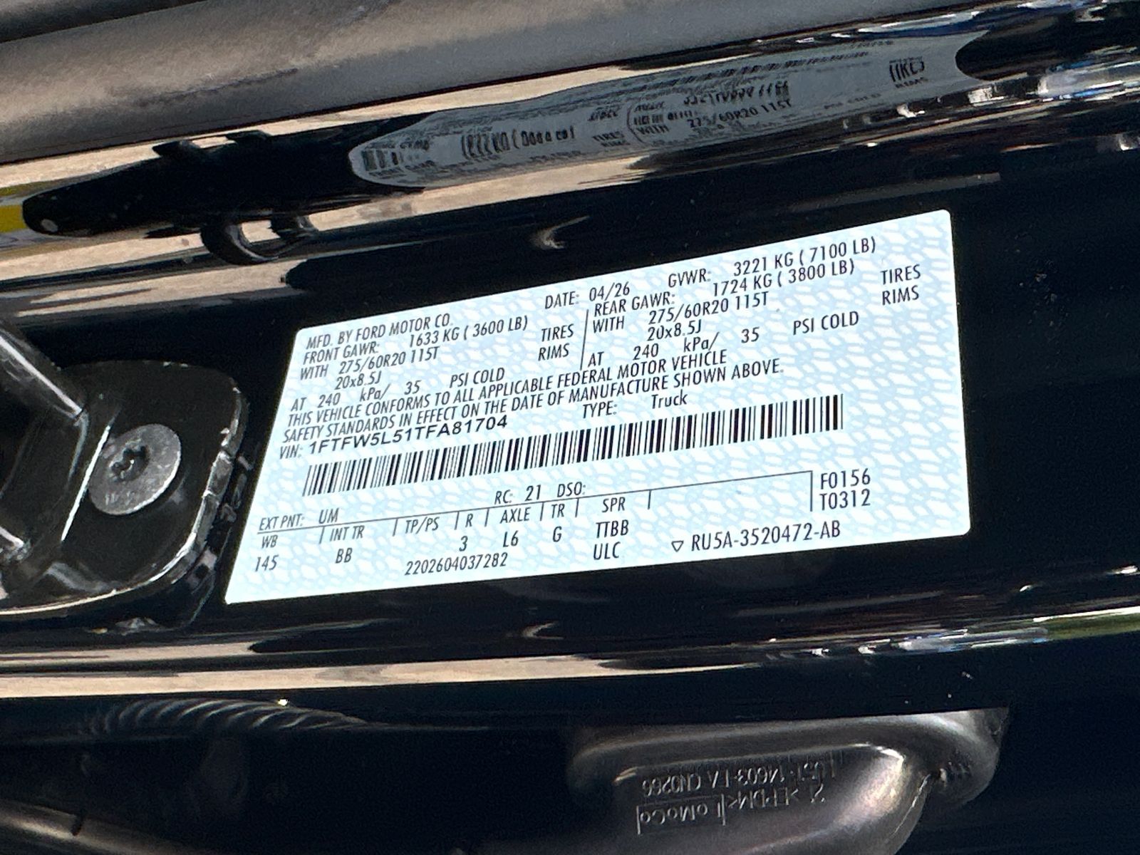 New 2026 Agate Black Metallic Ford Lariat® image 33