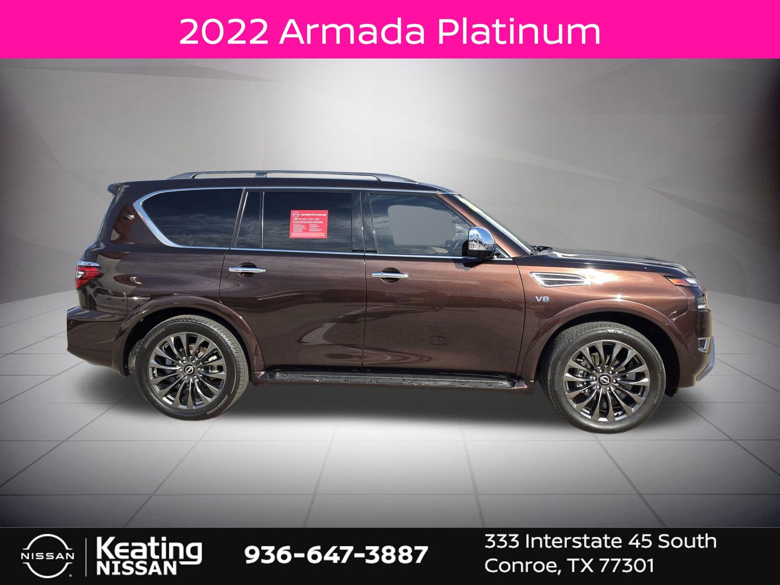 2022 Nissan Armada Platinum Brown at Bayway Cadillac of The Woodlands