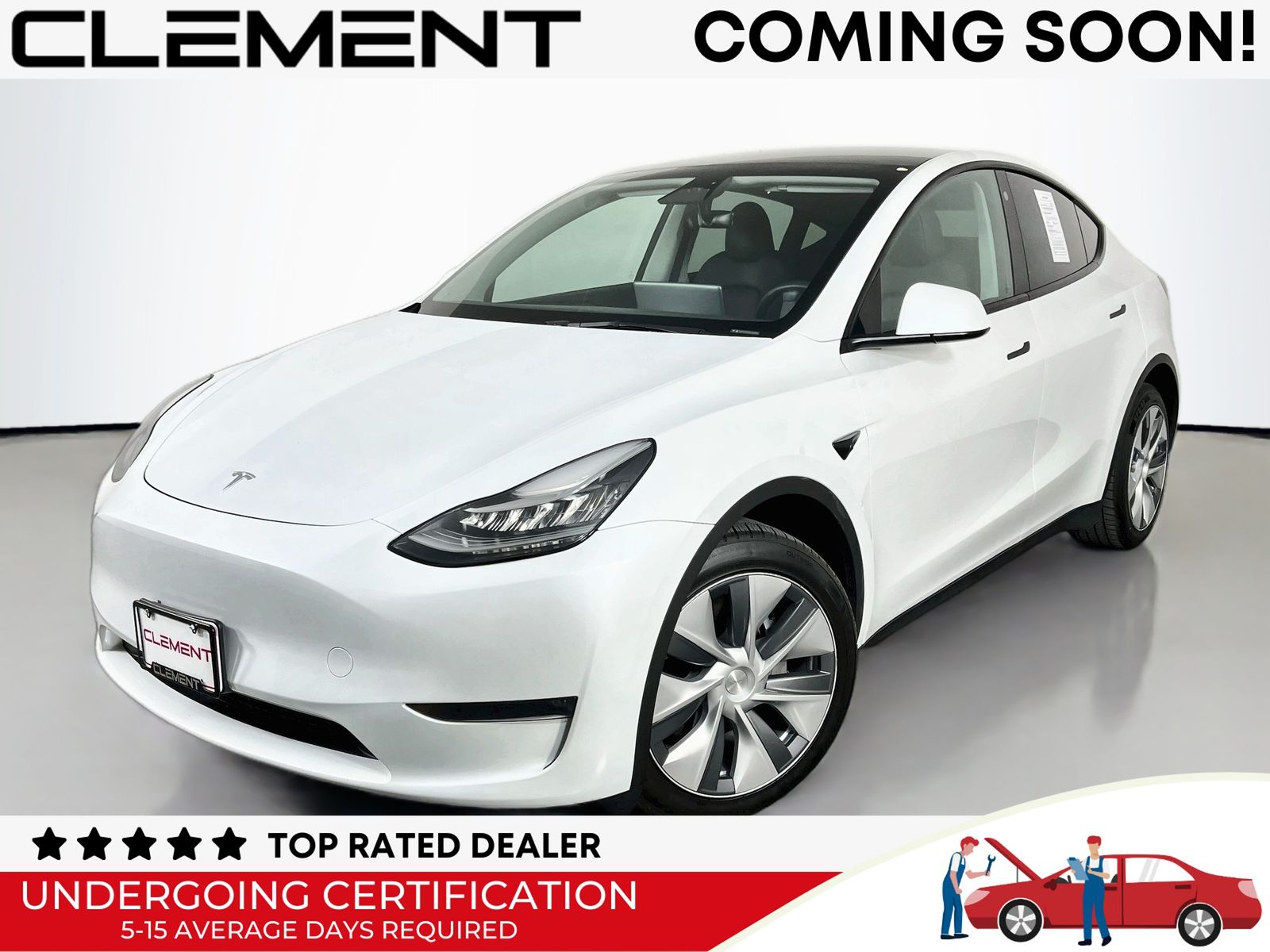 Pearl White Multi-Coat 2023 Tesla Model Y Long Range AWD SUV / Crossover All-Wheel Drive 1-Speed Automatic