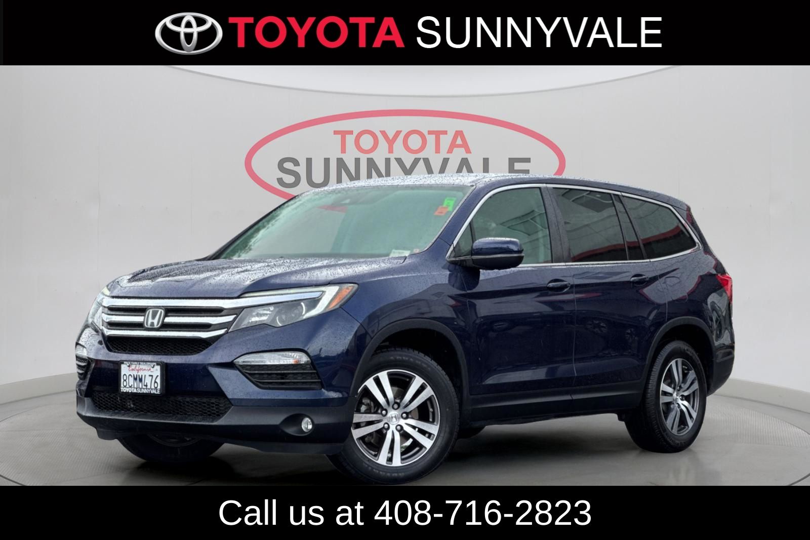 Gray (Steel Sapphire Metallic) 2018 Honda Pilot EX FWD with Honda Sensing SUV / Crossover Front-Wheel Drive 6-Speed Automatic