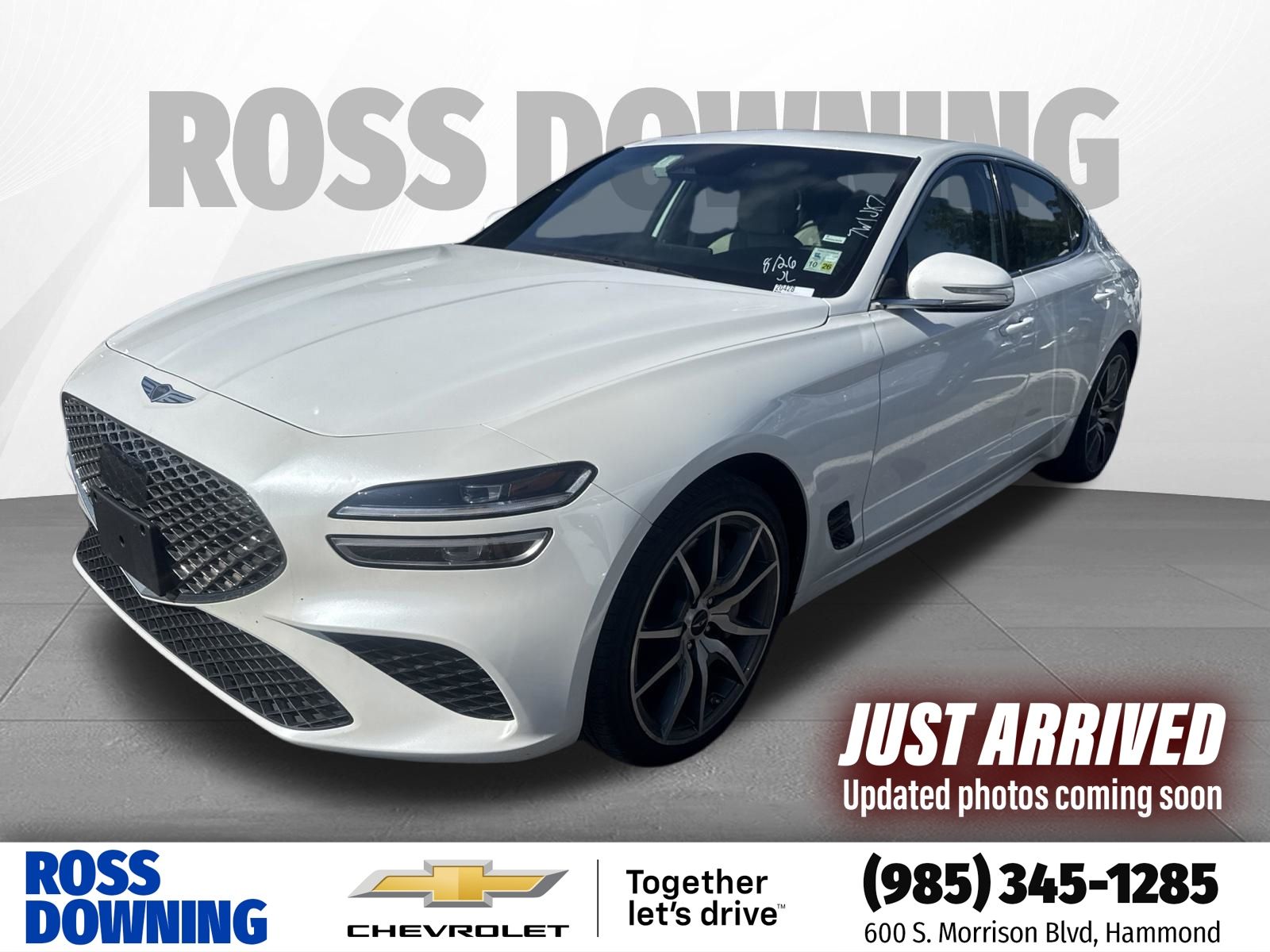 Uyuni White 2024 Genesis G70 Sedan Rear-Wheel Drive 8-Speed Automatic