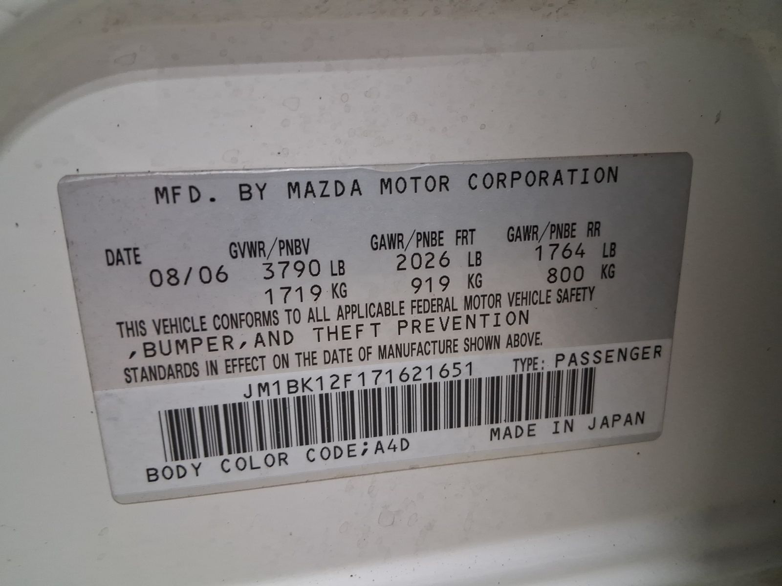 Used Car 2007 Mazda Mazda3  I Touring For Sale Under $10,000 In Austin, Texas