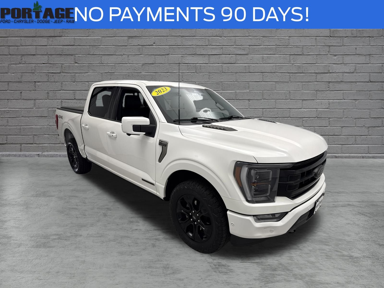 White Metallic 2023 Ford F-150 Pickup Truck Four-Wheel Drive Automatic