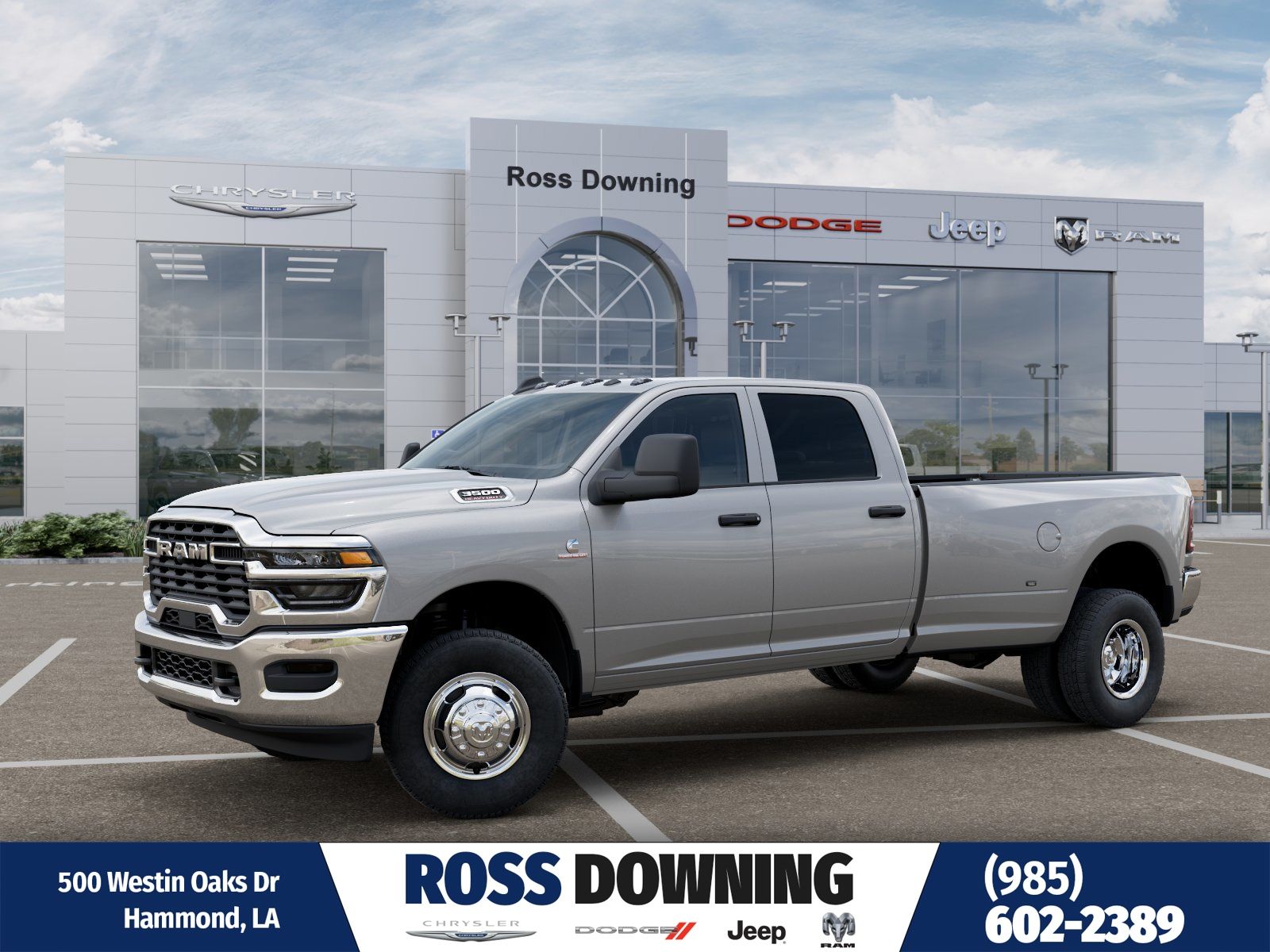 Silver Zynith 2026 RAM 3500 Tradesman Crew Cab LB DRW 4WD Pickup Truck Four-Wheel Drive 8-Speed Automatic