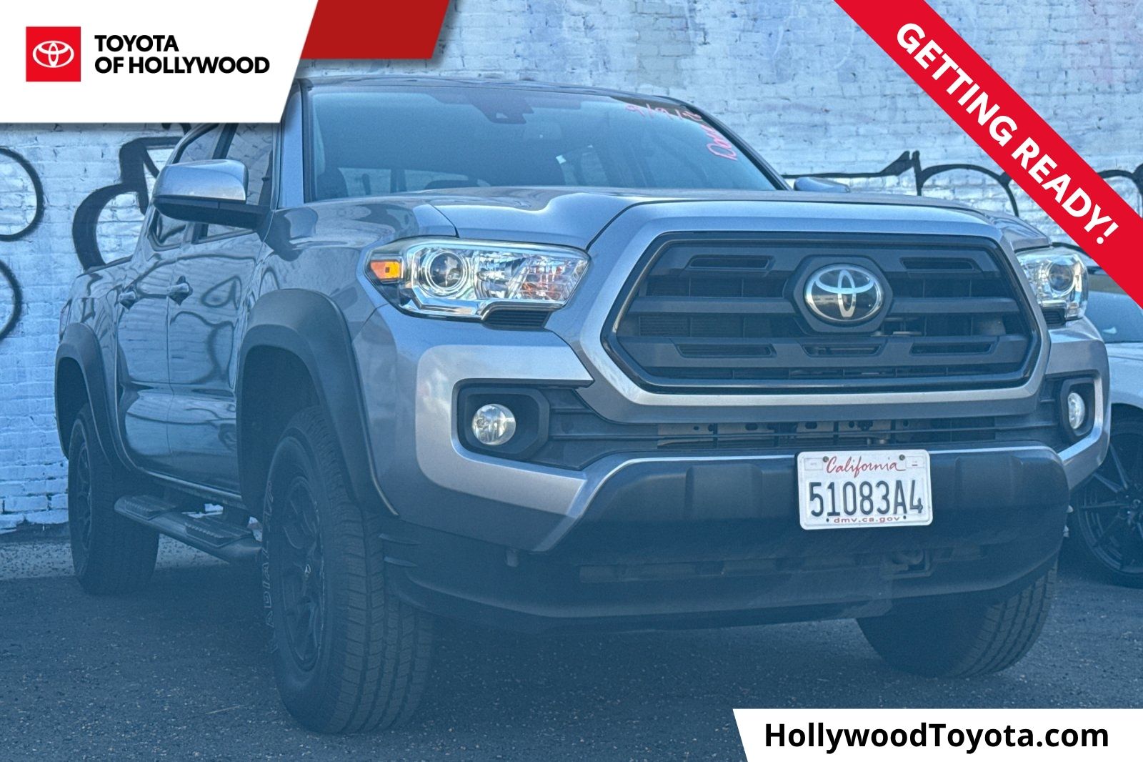 Silver Sky Metallic 2019 Toyota Tacoma Pickup Truck 4X2 6-Speed Automatic