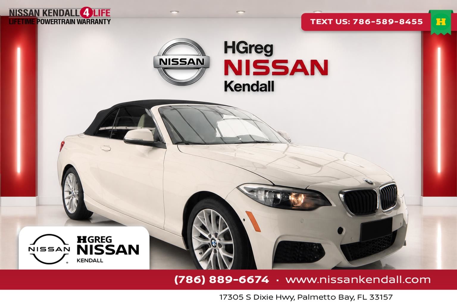 Alpine White 2017 BMW 2 Series Convertible Rear-Wheel Drive 8-Speed Automatic