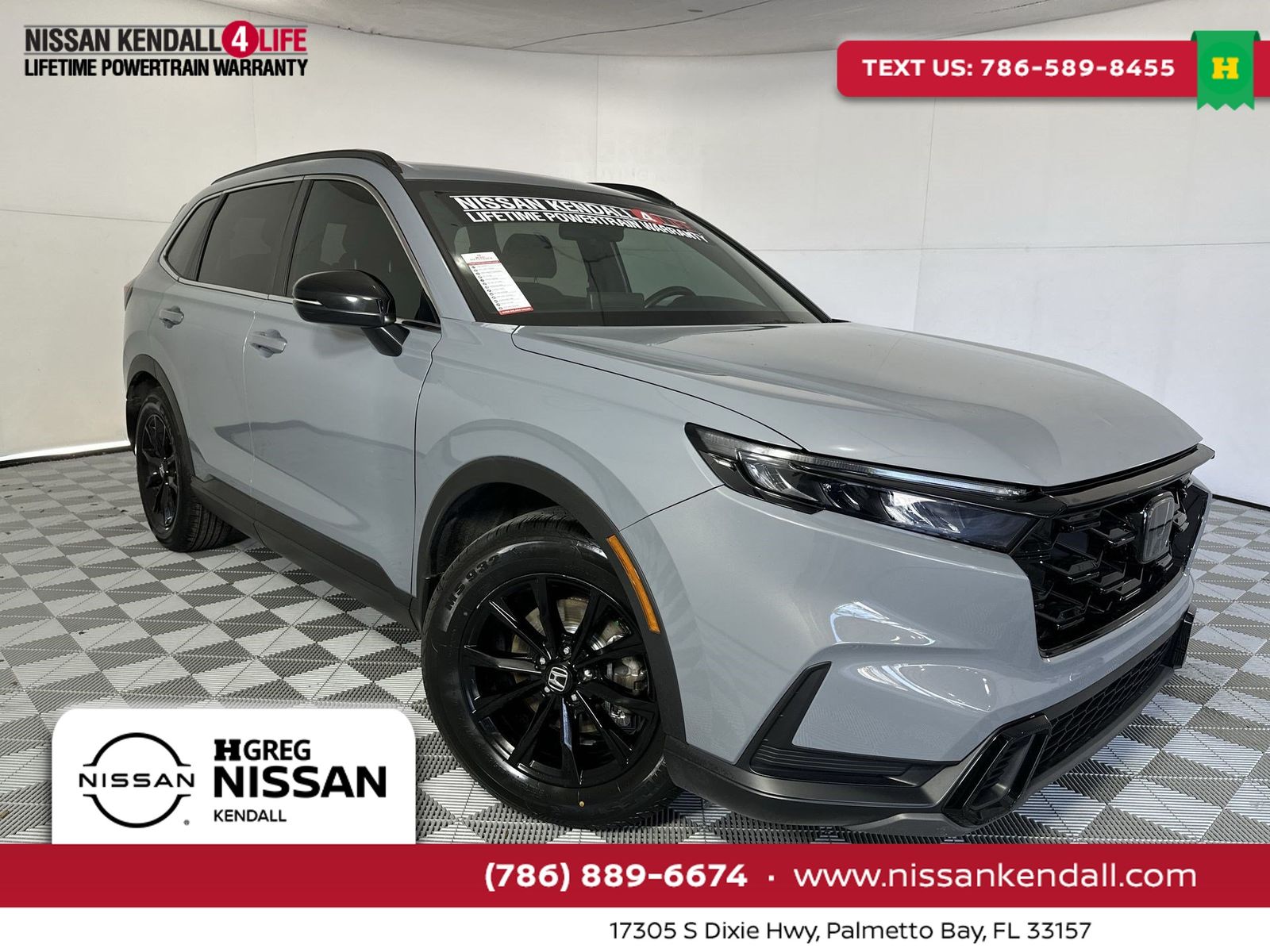 Meteorite Gray Metallic 2025 Honda CR-V Hybrid SUV / Crossover Front-Wheel Drive Continuously Variable Transmission