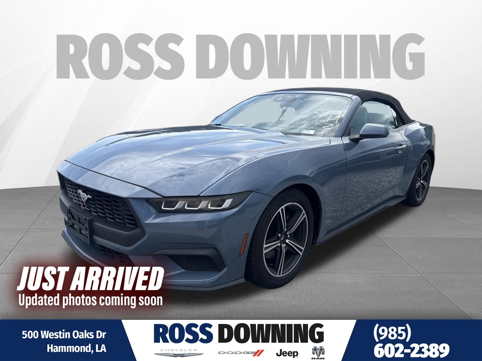 Vapor Blue 2024 Ford Mustang Convertible Rear-Wheel Drive Automatic