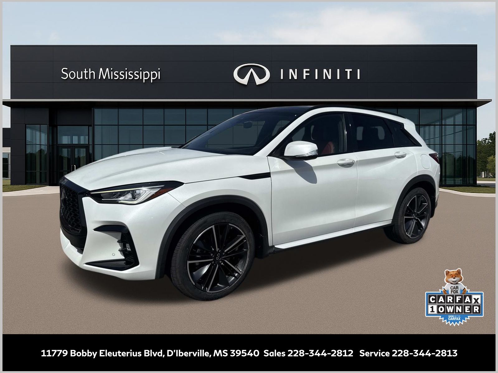 Radiant White 2023 INFINITI QX50 SUV / Crossover Front-Wheel Drive Continuously Variable Transmission