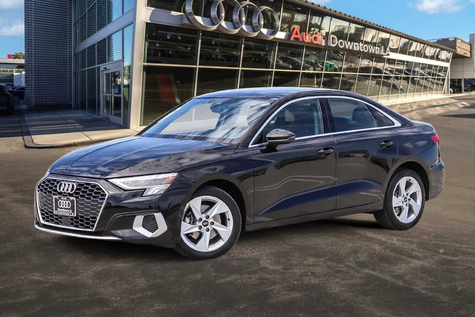 Brilliant Black 2024 Audi A3 Sedan Front-Wheel Drive 7-Speed Automatic