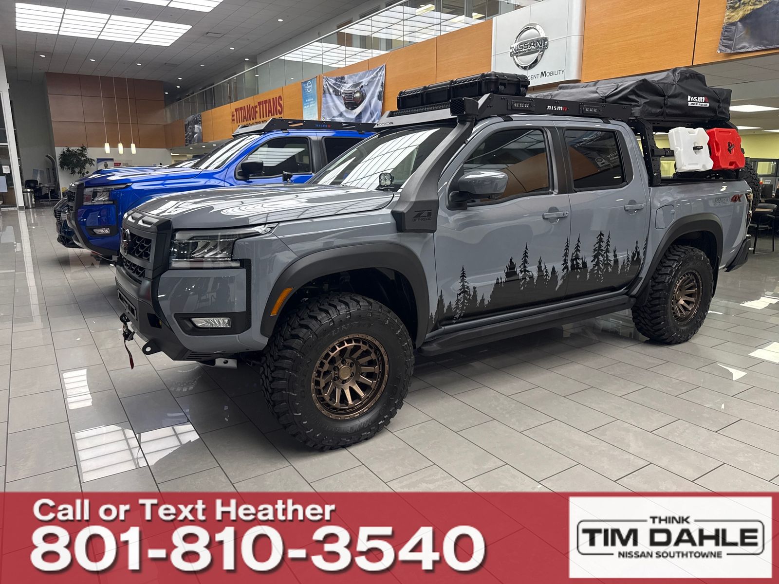 Boulder Gray Pearl 2025 Nissan Frontier Pickup Truck Four-Wheel Drive 9-Speed Automatic Overdrive