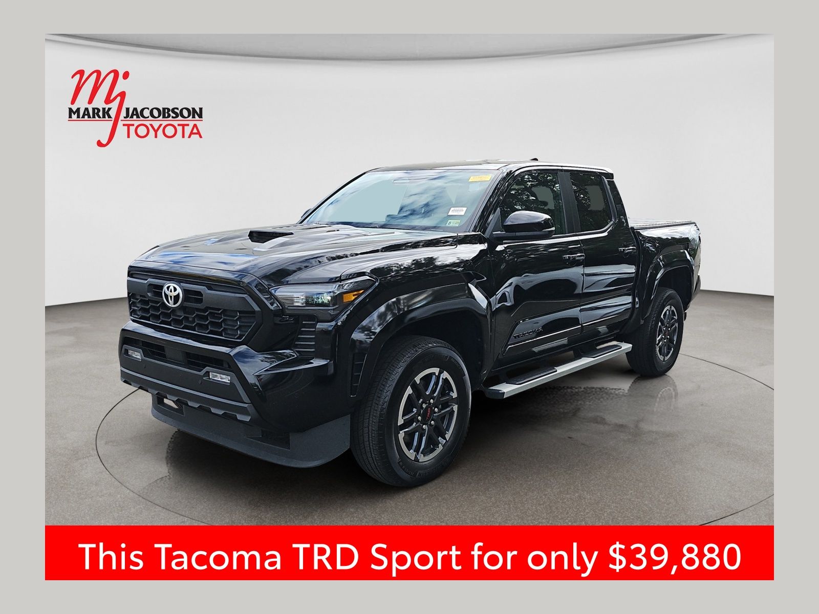 Black 2024 Toyota Tacoma Pickup Truck Four-Wheel Drive 8-Speed Automatic