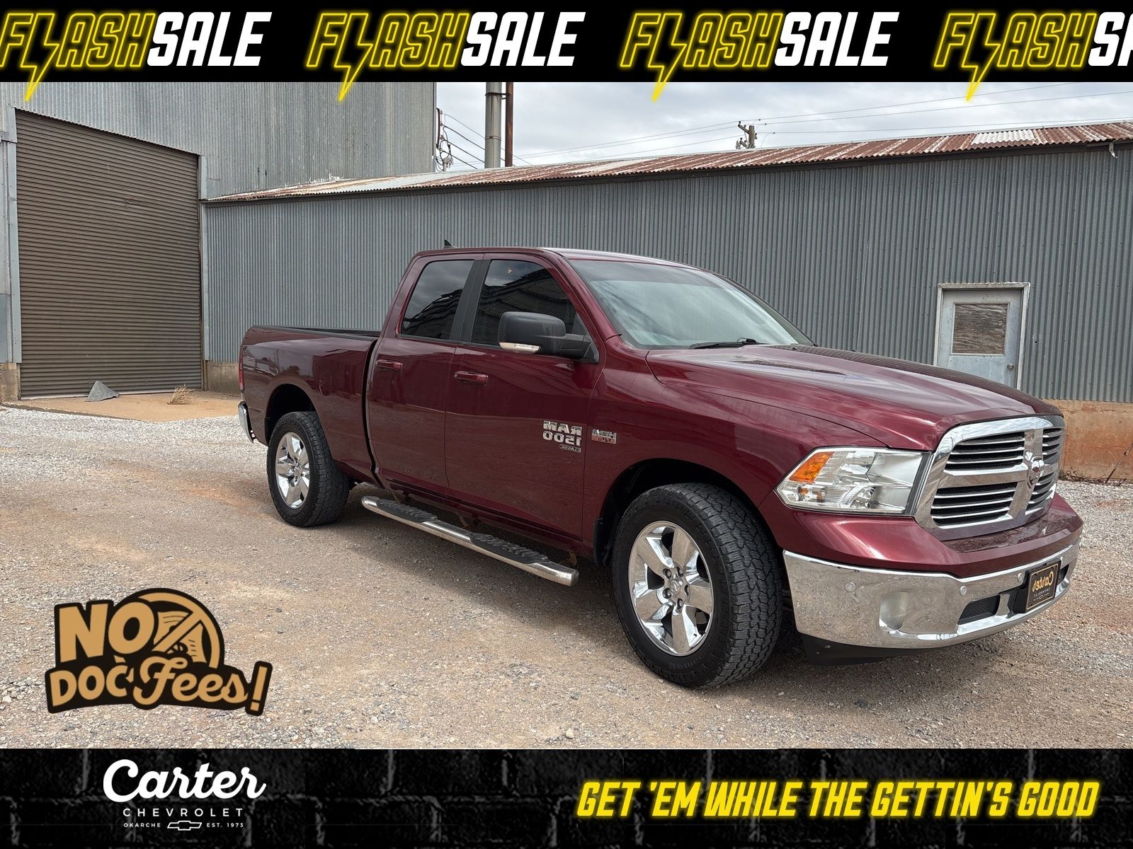 Delmonico Red Pearlcoat 2019 RAM 1500 Classic Big Horn Quad Cab 4WD Pickup Truck Four-Wheel Drive 8-Speed Automatic