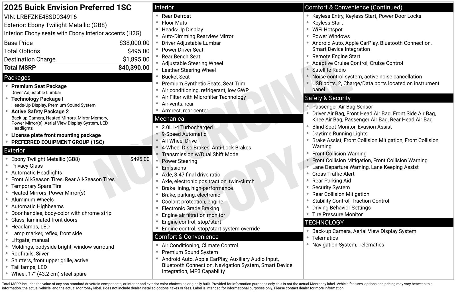 Used Car 2025 Buick Envision  Preferred For Sale Under $30,000 In Austin, Texas
