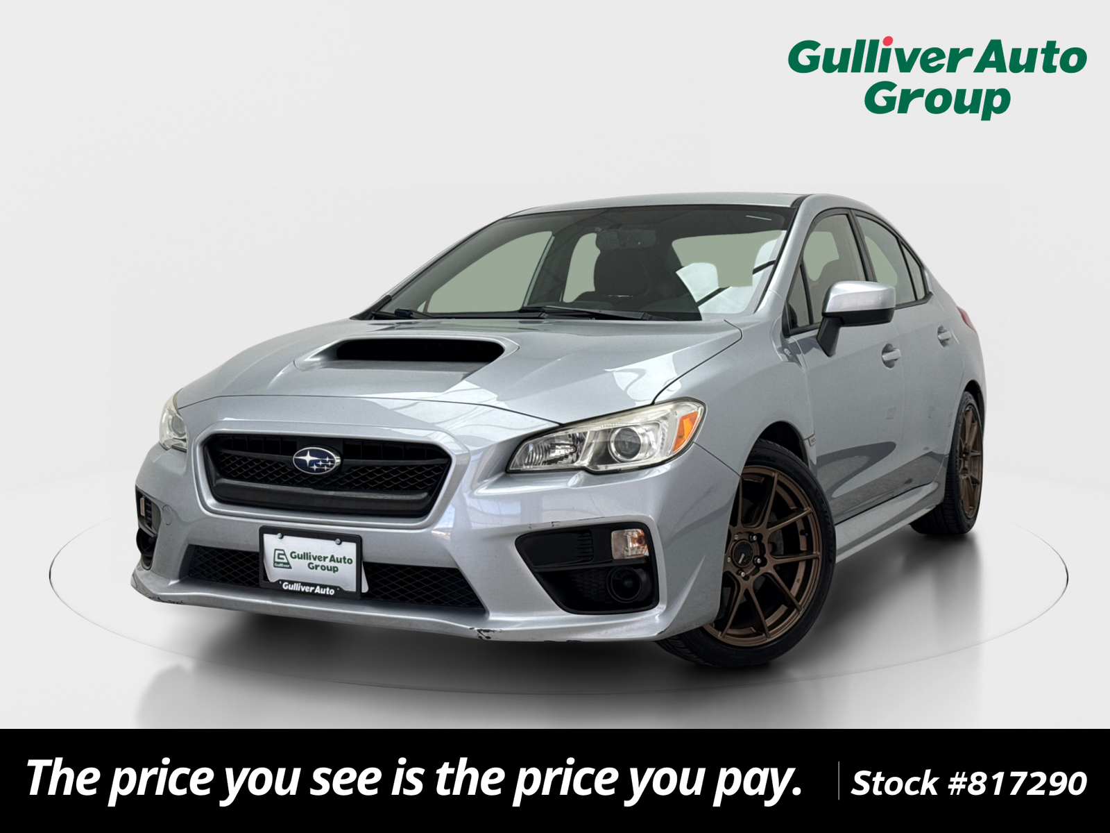 Ice Silver Metallic 2016 Subaru WRX Sedan All-Wheel Drive 6-Speed Manual