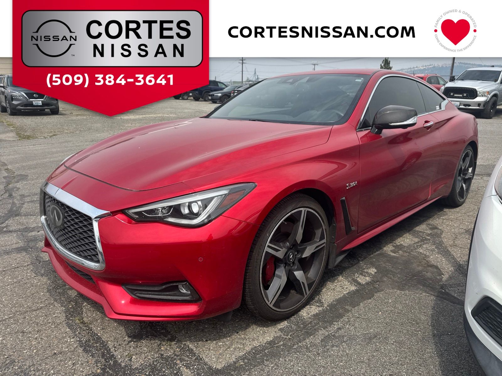 Dynamic Sunstone Red 2018 INFINITI Q60 Coupe All-Wheel Drive 7-Speed Automatic