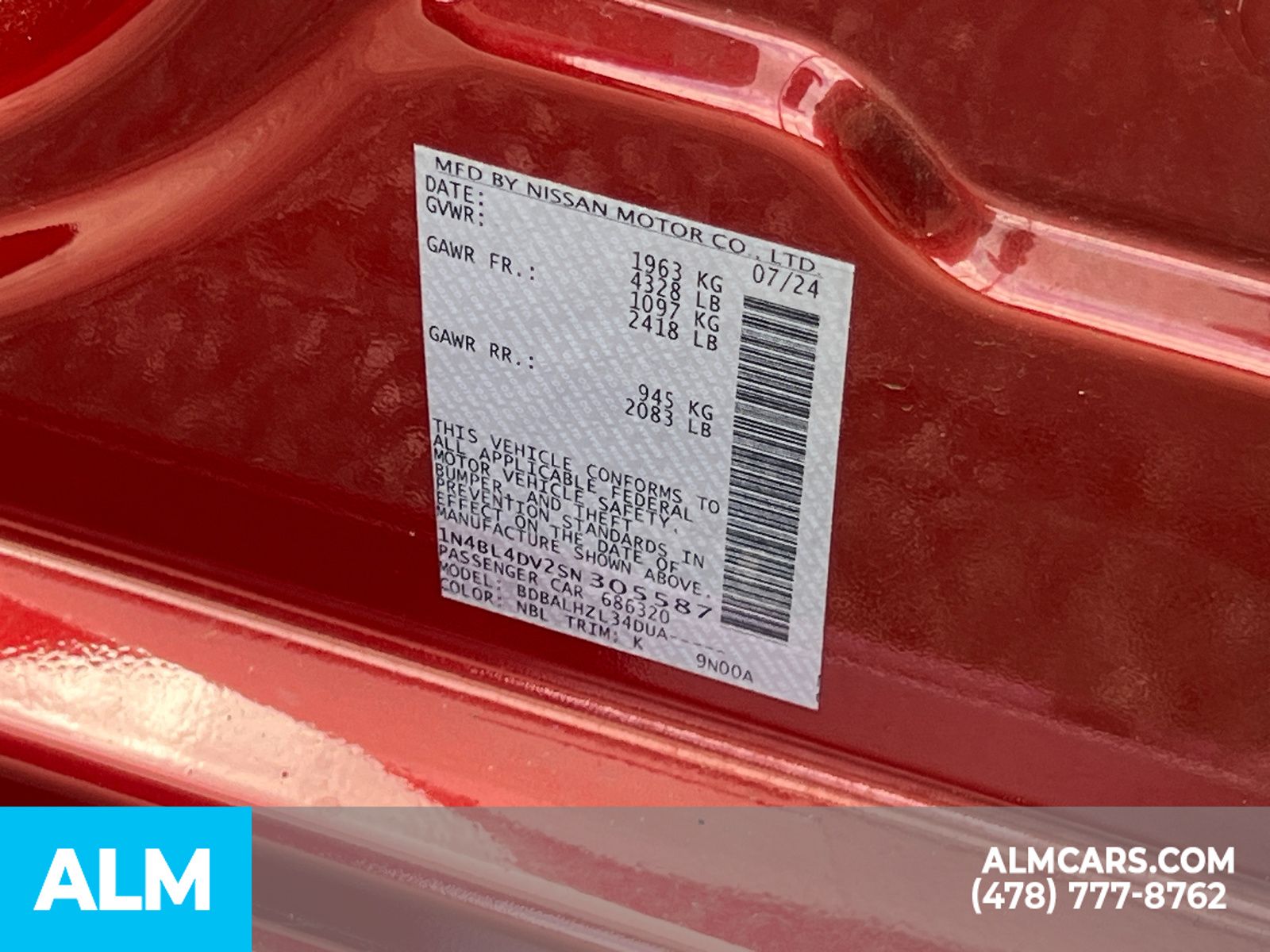 Used 2025 Red Nissan 2.5 SV image 38