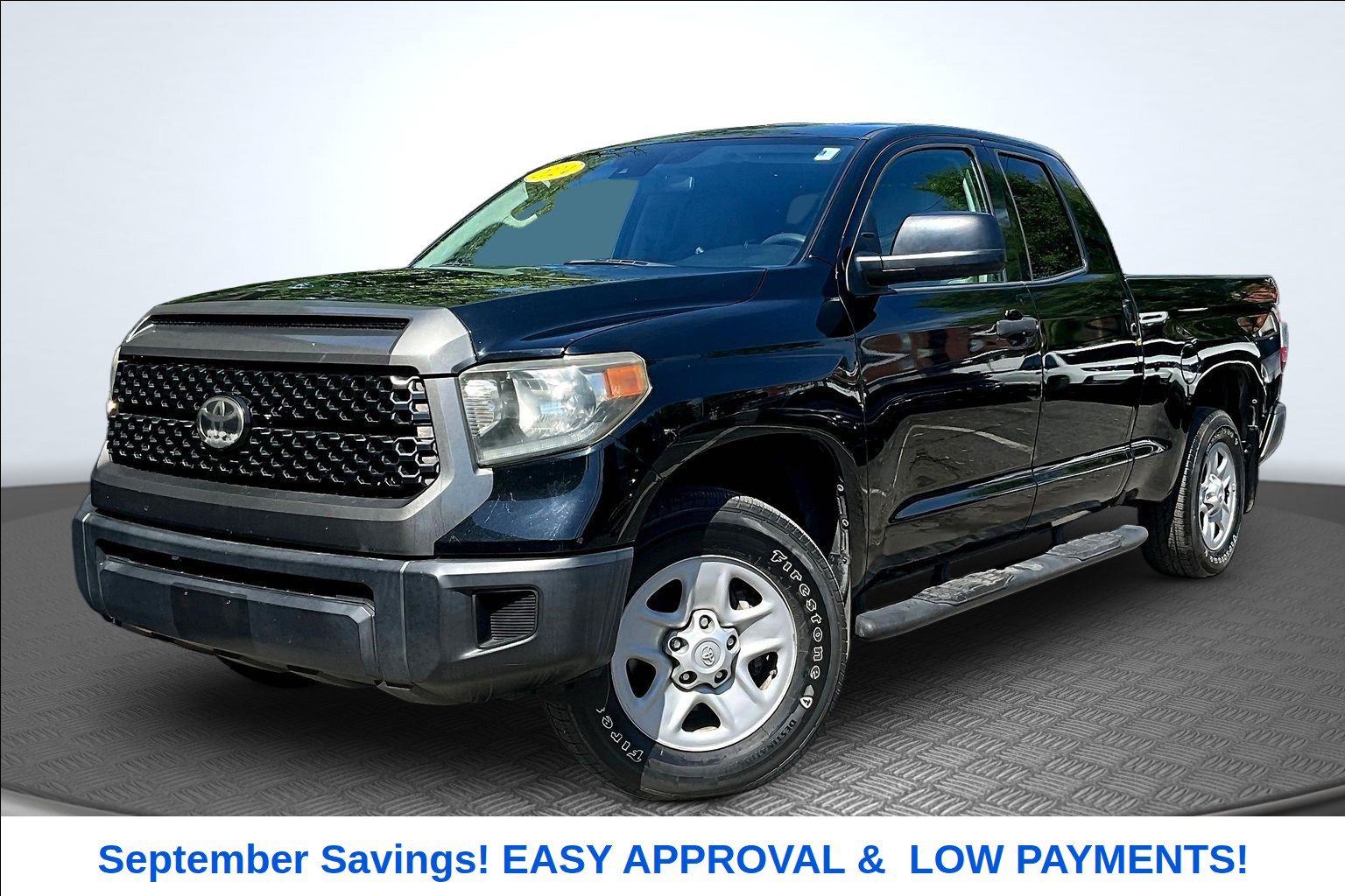 Midnight Black Metallic 2019 Toyota Tundra Pickup Truck 4X2 6-Speed Automatic Overdrive