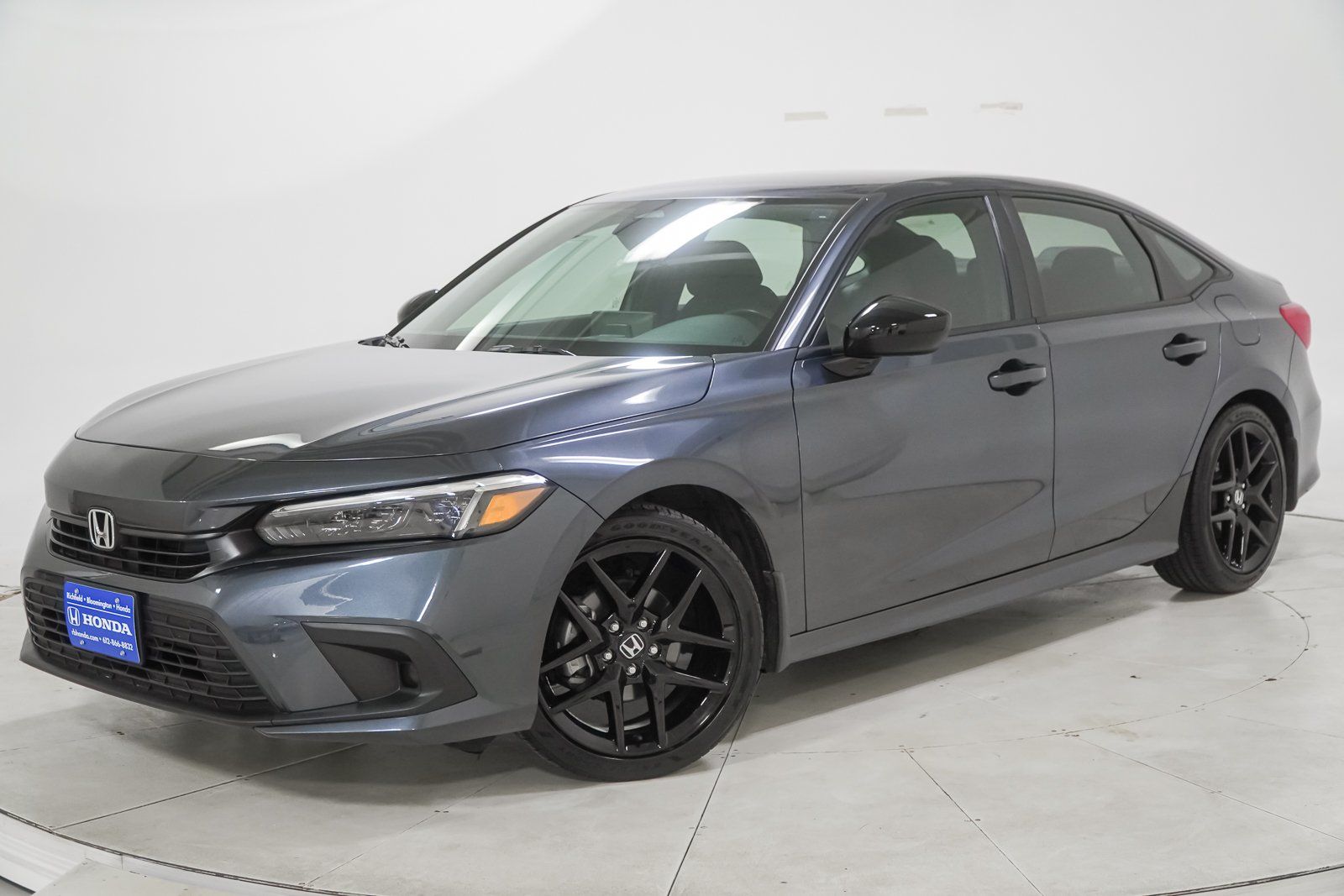 Meteorite Gray Metallic 2023 Honda Civic Sport FWD Sedan Front-Wheel Drive Continuously Variable Transmission