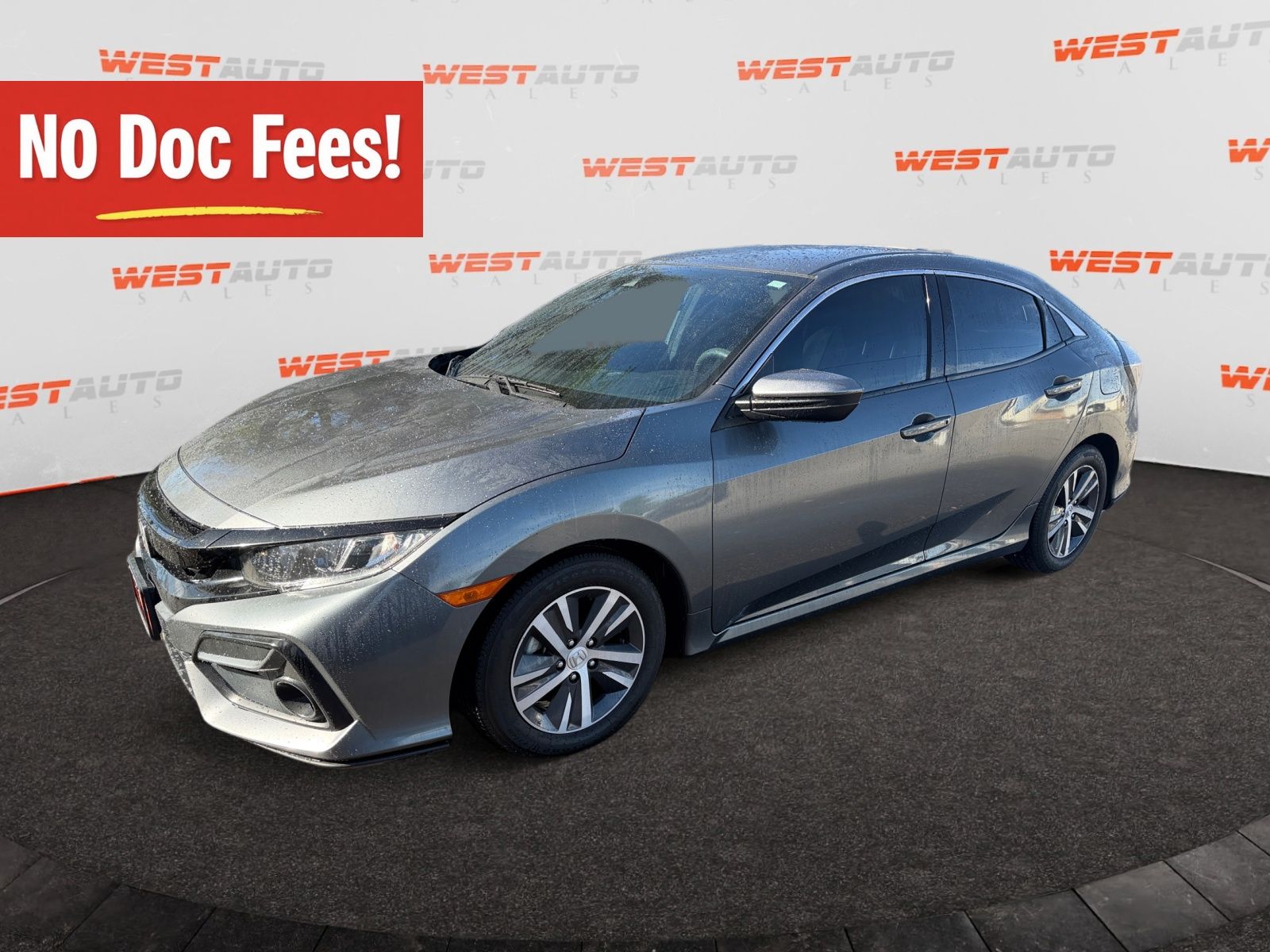 Gray 2020 Honda Civic Hatchback Hatchback Front-Wheel Drive Continuously Variable Transmission