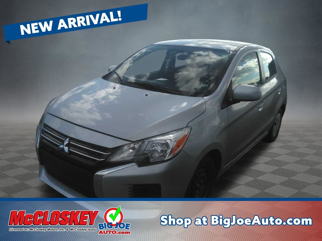 Silver 2024 Mitsubishi Mirage Hatchback Front-Wheel Drive Continuously Variable Transmission
