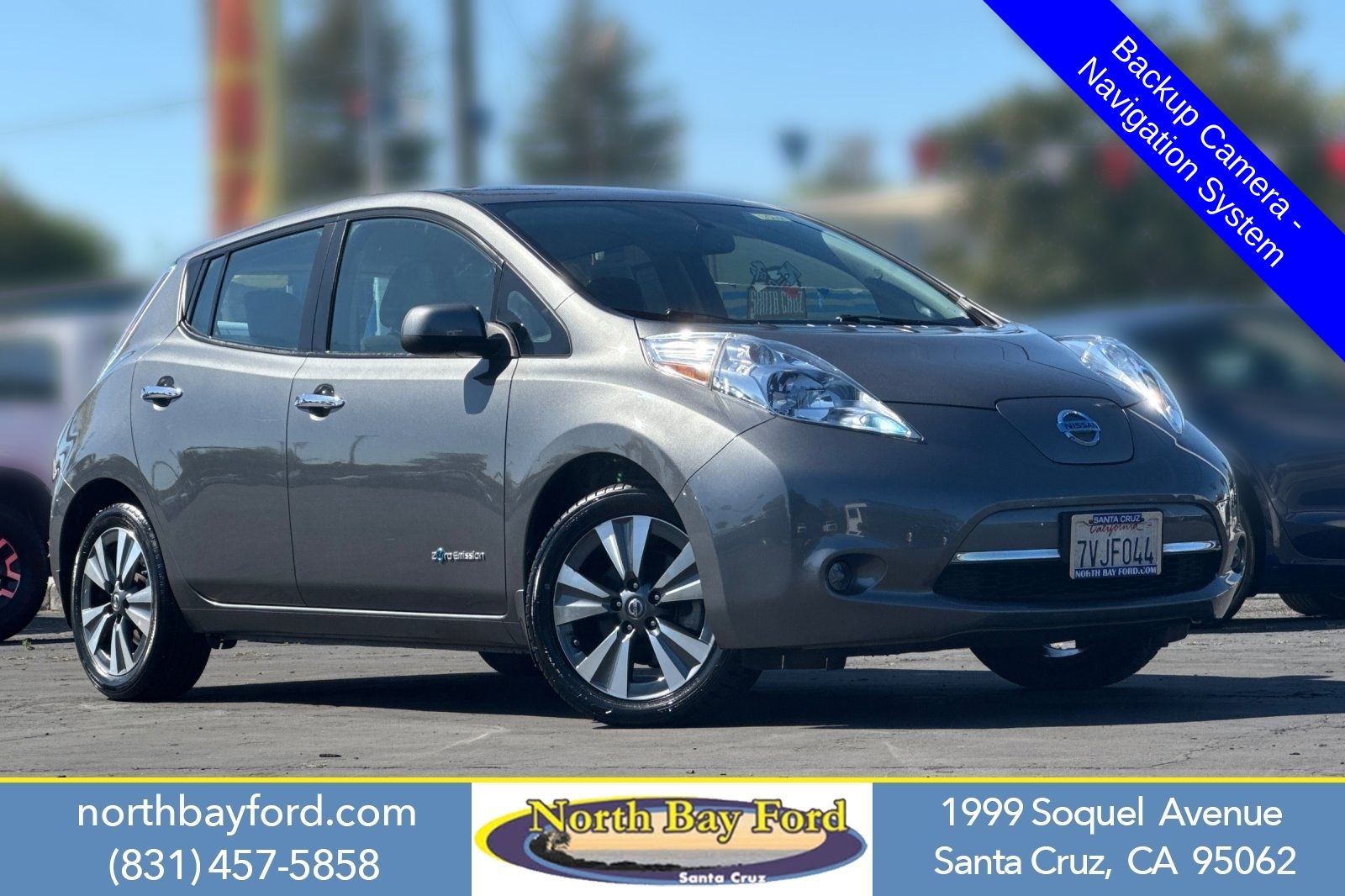 Gray (Gun Metallic) 2016 Nissan LEAF SV Hatchback Front-Wheel Drive Automatic