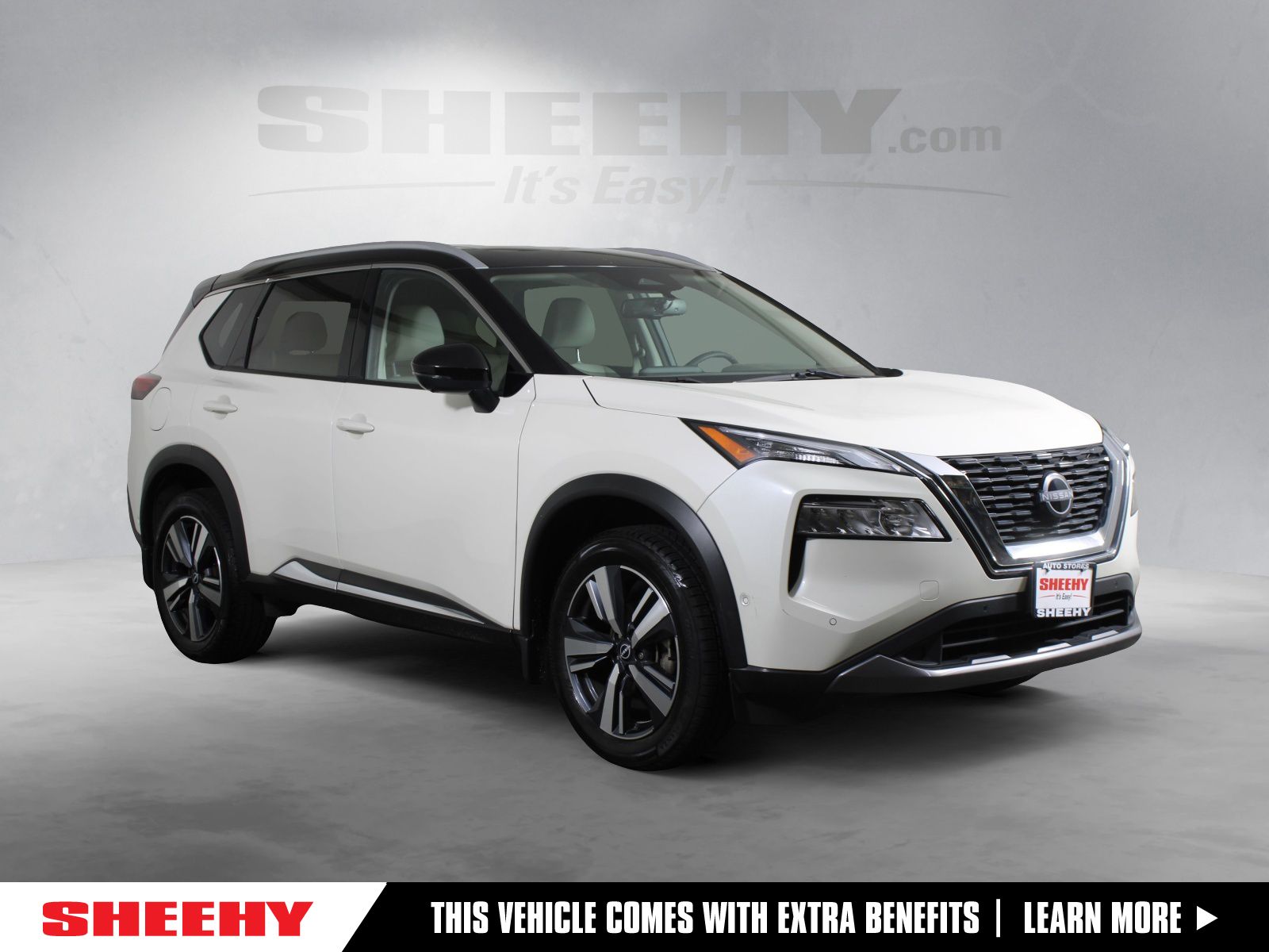 Pearl White 2023 Nissan Rogue SUV / Crossover All-Wheel Drive Continuously Variable Transmission