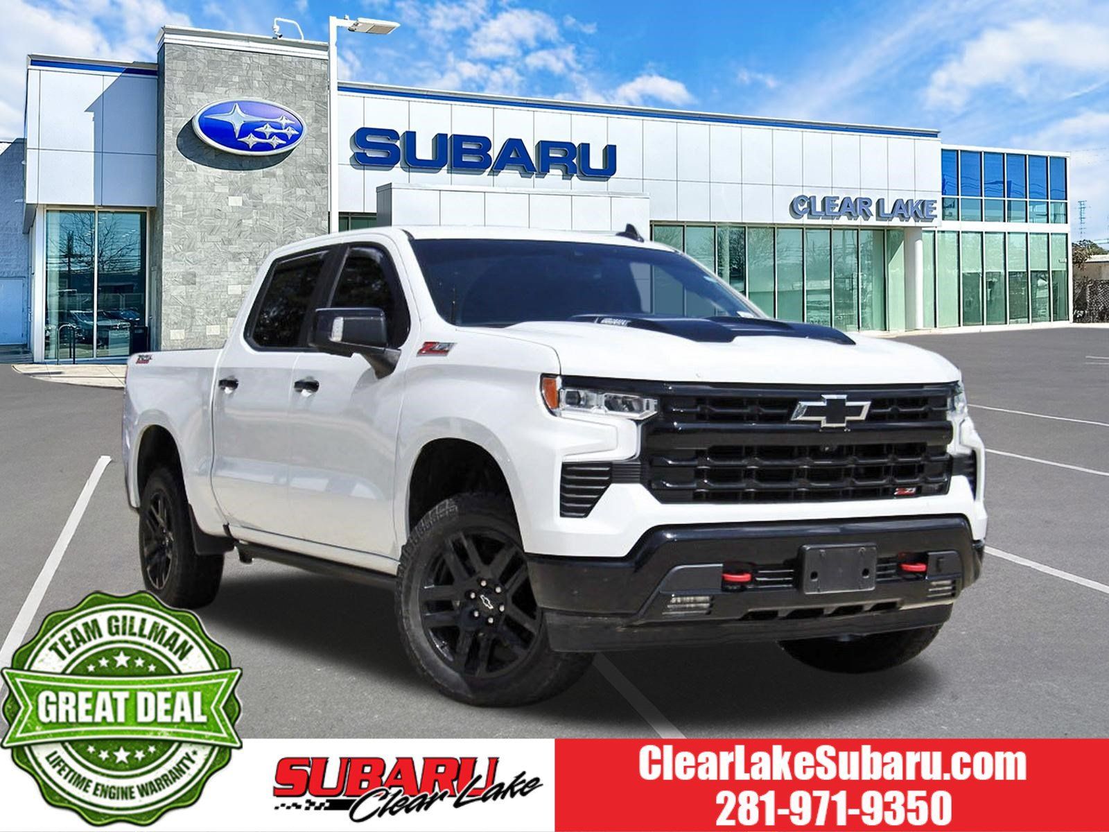 Summit White 2023 Chevrolet Silverado 1500 Pickup Truck Four-Wheel Drive Automatic