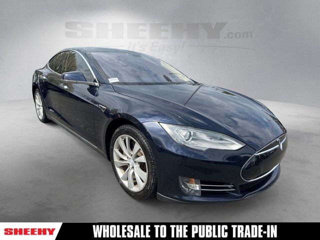 Blue Metallic 2013 Tesla Model S Performance RWD Sedan Rear-Wheel Drive 1-Speed Automatic