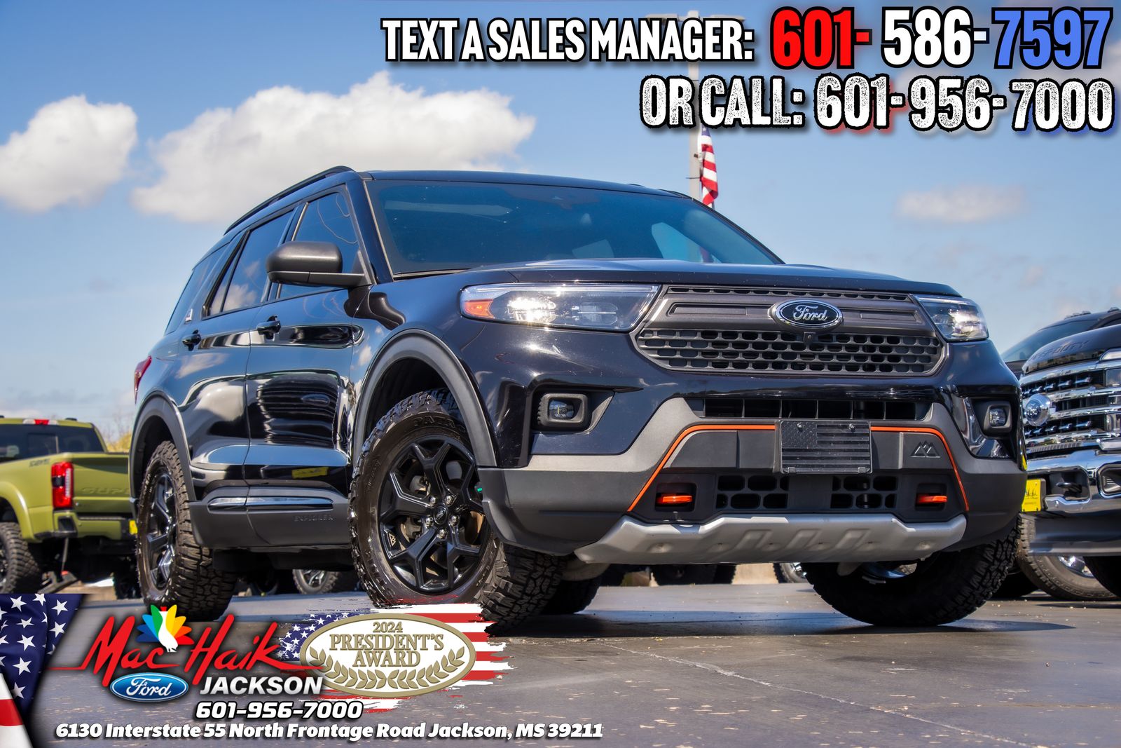 Black Metallic 2022 Ford Explorer Timberline AWD SUV / Crossover All-Wheel Drive Automatic