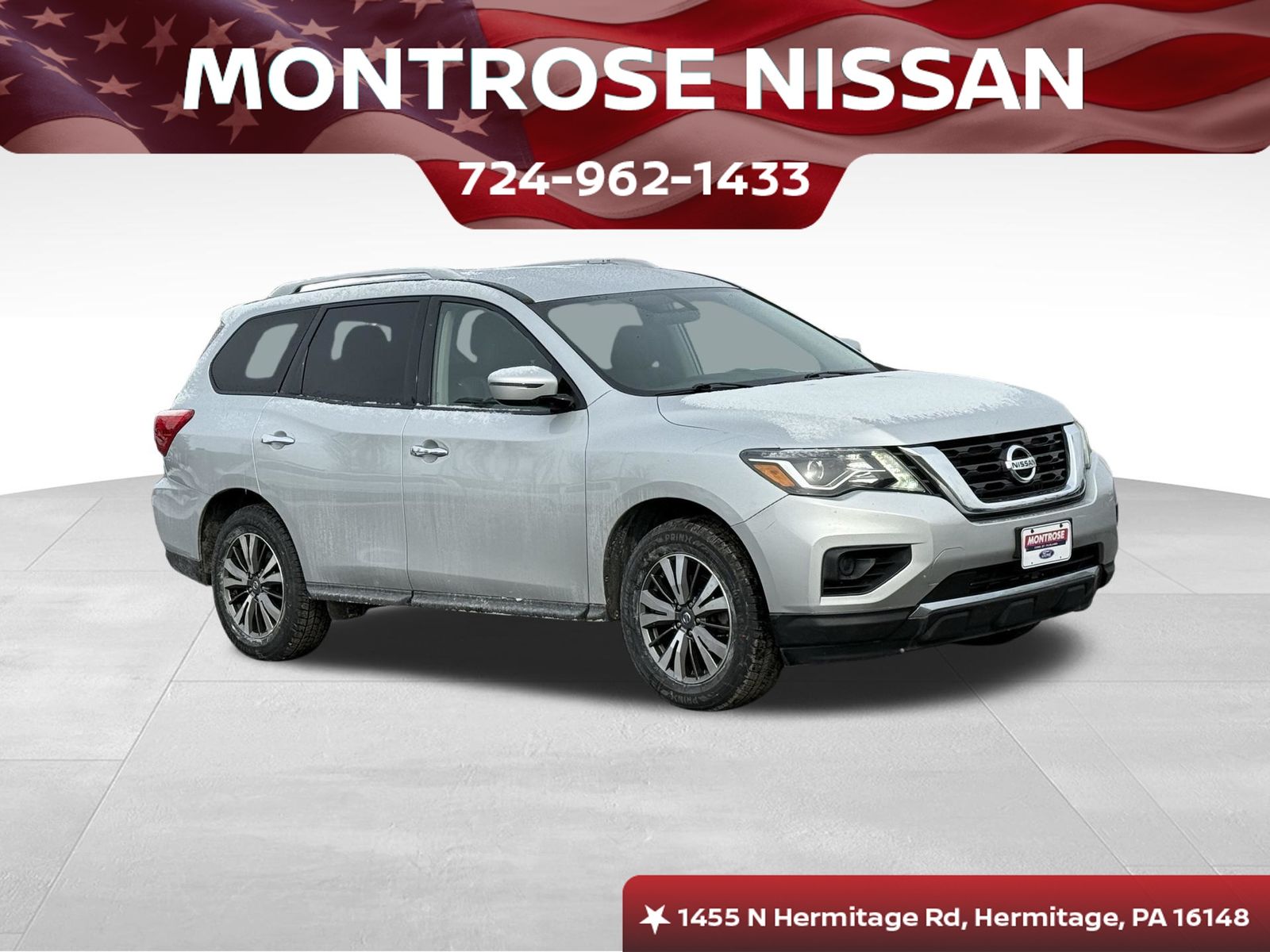 Brilliant Silver Metallic 2019 Nissan Pathfinder SUV / Crossover Four-Wheel Drive Continuously Variable Transmission