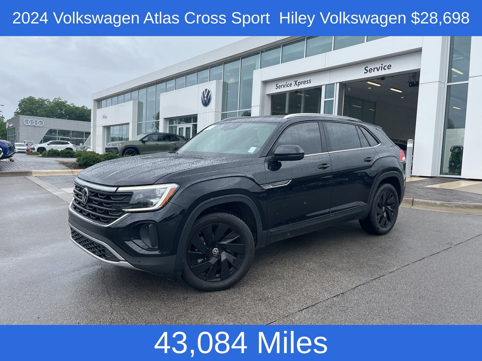 Deep Black Pearl 2024 Volkswagen Atlas Cross Sport SE FWD with Technology SUV / Crossover Front-Wheel Drive 8-Speed Automatic