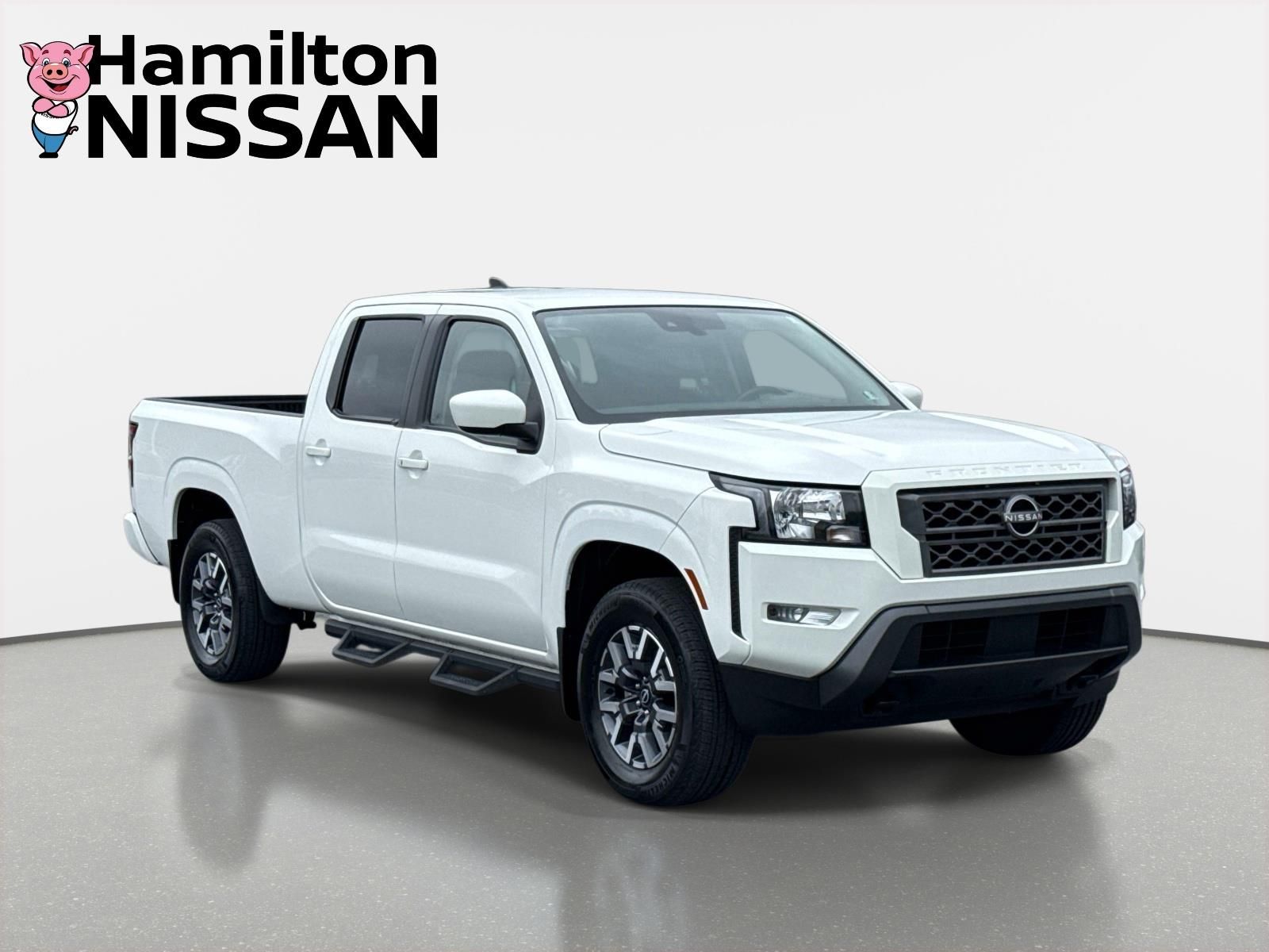 Glacier White 2023 Nissan Frontier Pickup Truck Four-Wheel Drive 9-Speed Automatic