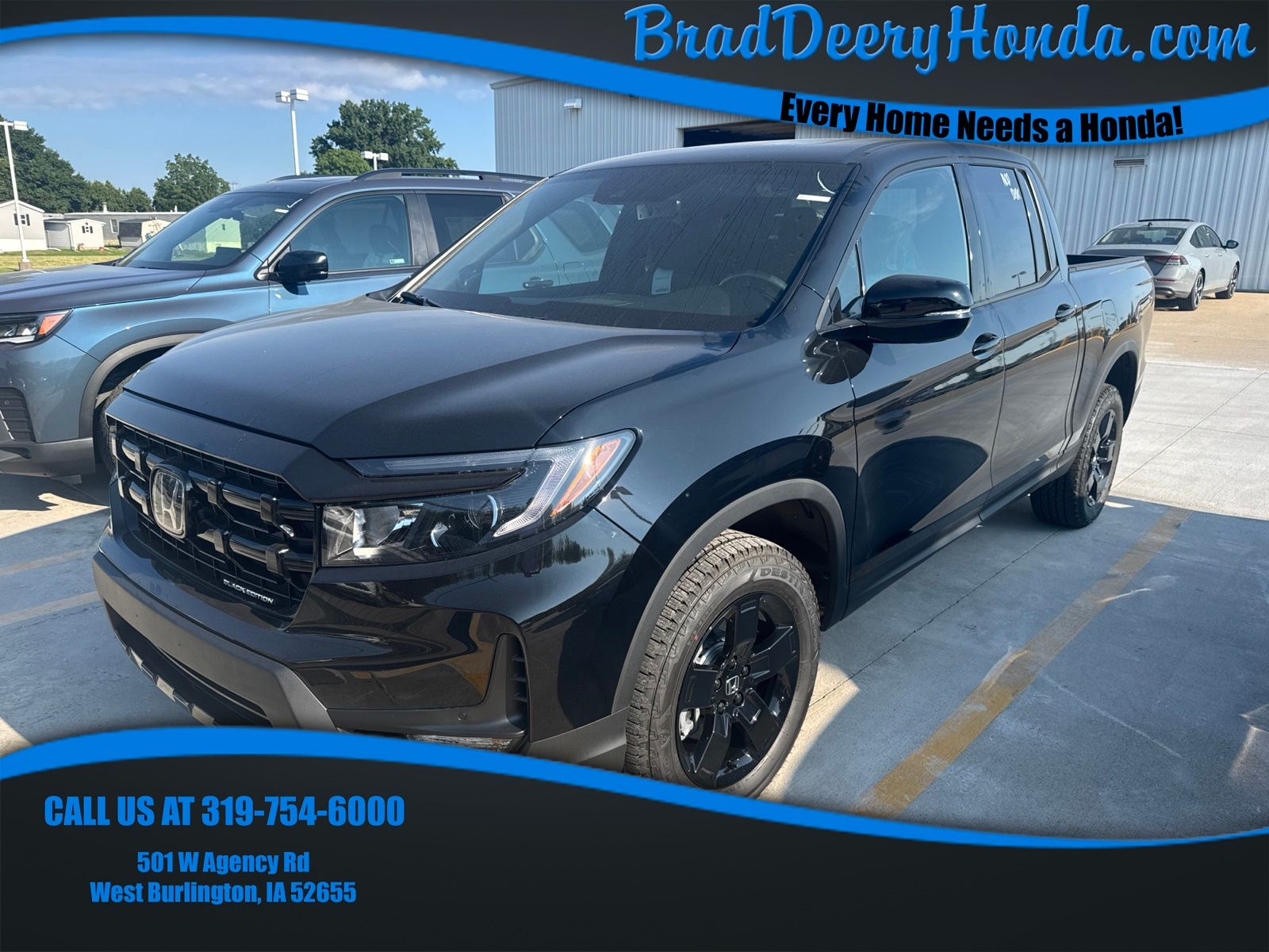 Crystal Black Pearl 2026 Honda Ridgeline Pickup Truck All-Wheel Drive 9-Speed Automatic