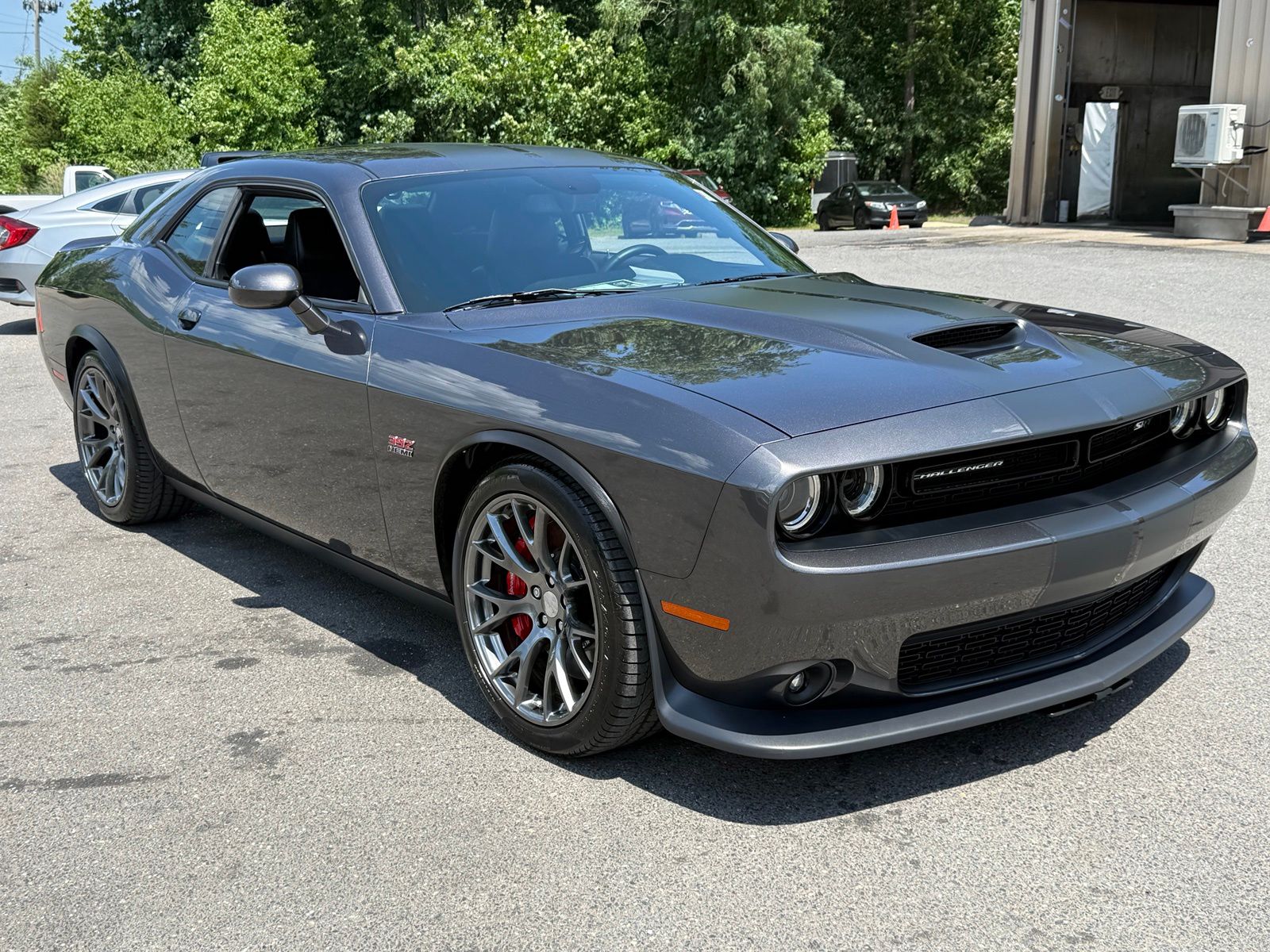 Gray (Granite Crystal Metallic Clearcoat) 2015 Dodge Challenger SRT 392 RWD Coupe Rear-Wheel Drive 6-Speed Manual