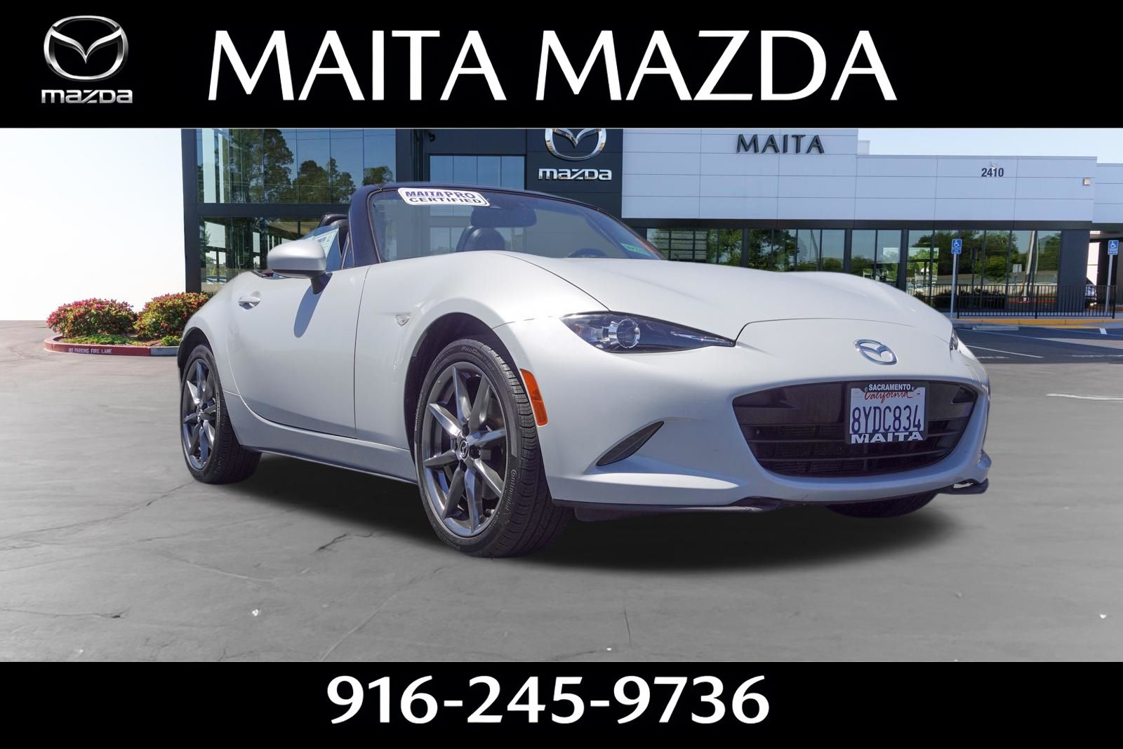 Ceramic Metallic 2018 Mazda MX-5 Miata Grand Touring RWD Convertible Rear-Wheel Drive 6-Speed Automatic