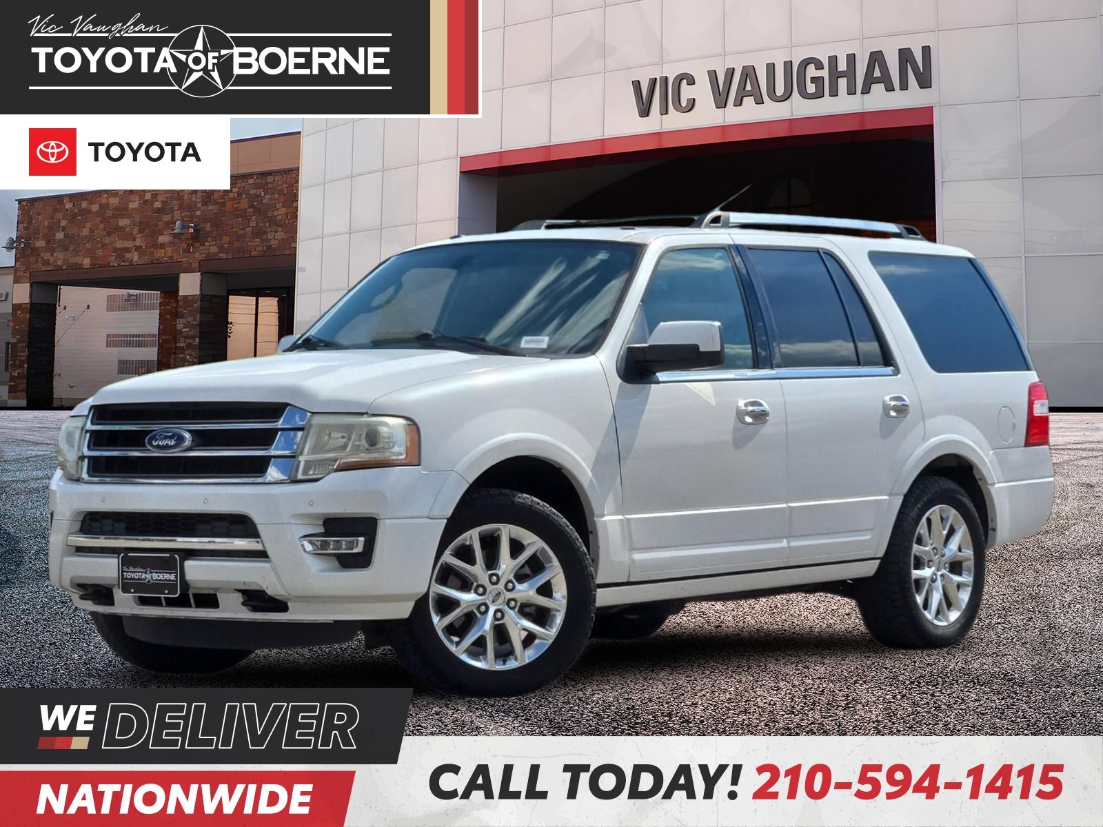 White Platinum Clearcoat Metallic 2015 Ford Expedition SUV / Crossover Four-Wheel Drive 6-Speed Automatic