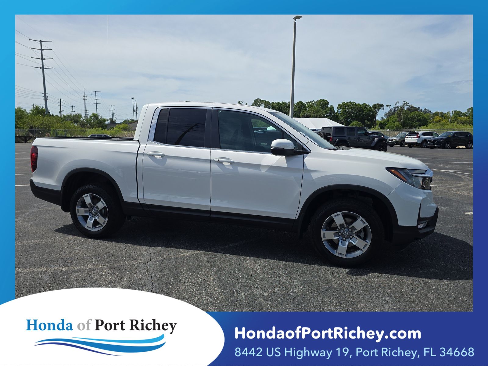 Platinum White Pearl 2025 Honda Ridgeline RTL AWD Pickup Truck All-Wheel Drive 9-Speed Automatic