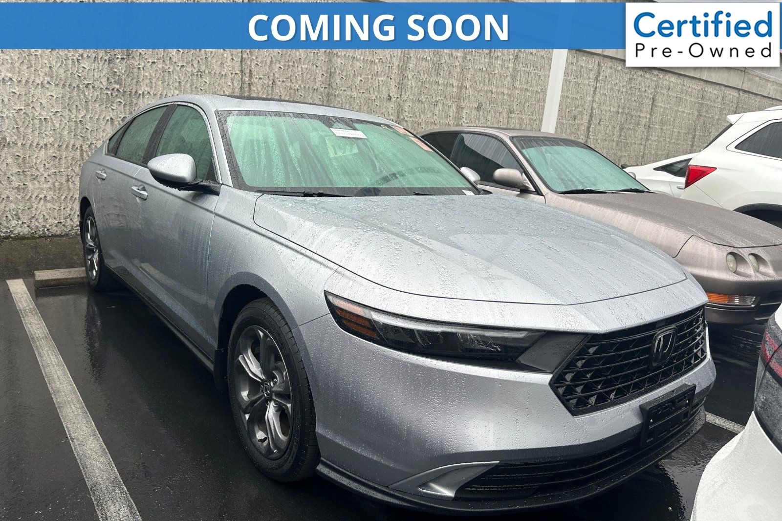 Solar Silver Metallic 2024 Honda Accord EX FWD Sedan Front-Wheel Drive Continuously Variable Transmission