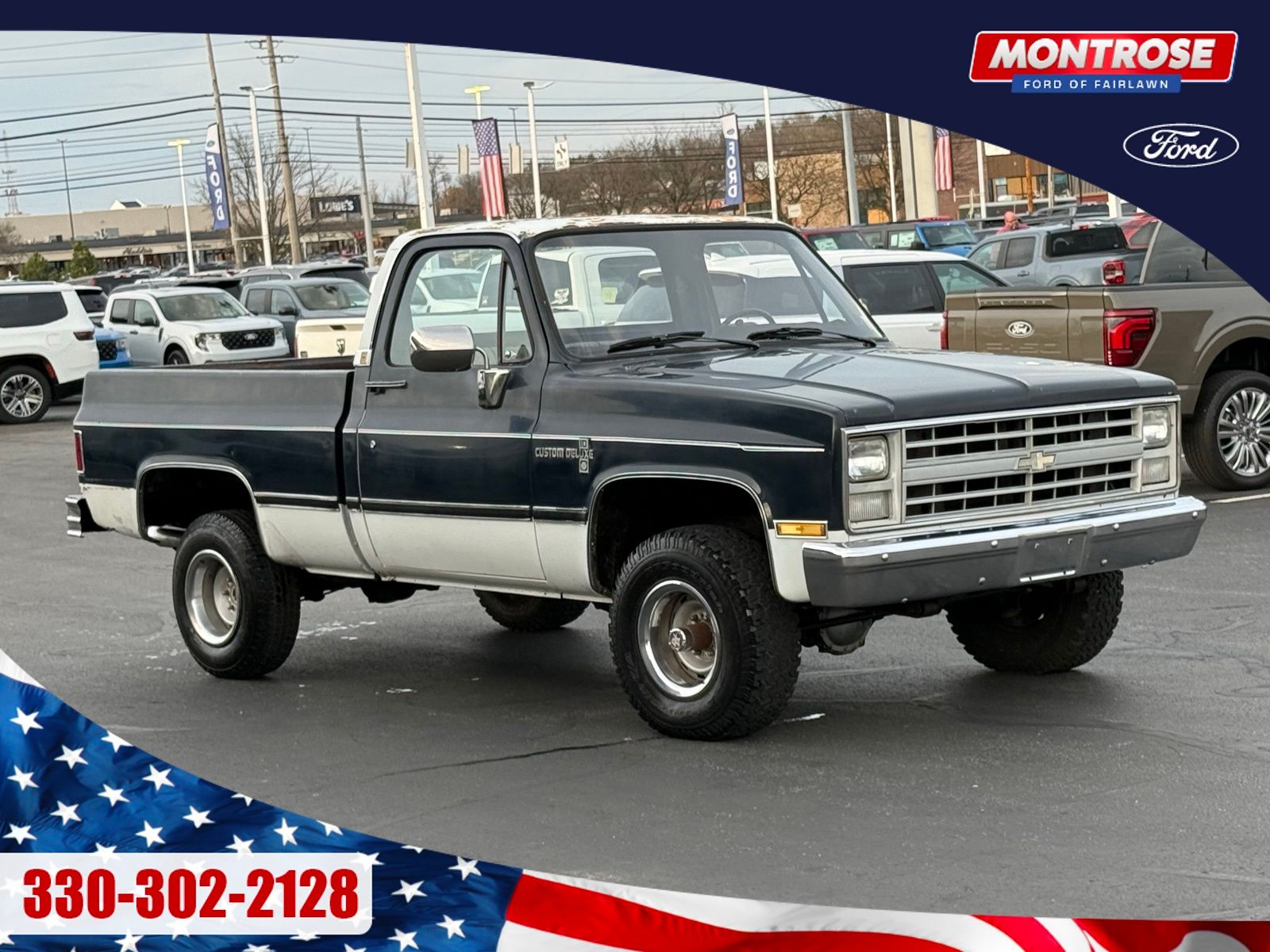 Blue 1985 Chevrolet C/K 10 Pickup Truck Automatic
