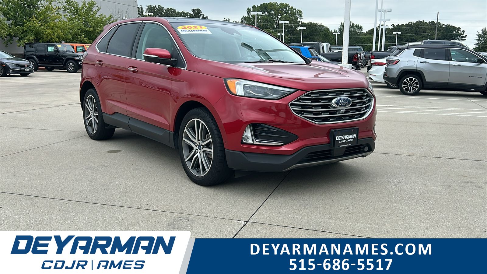 Red 2021 Ford Edge SUV / Crossover All-Wheel Drive 8-Speed Automatic