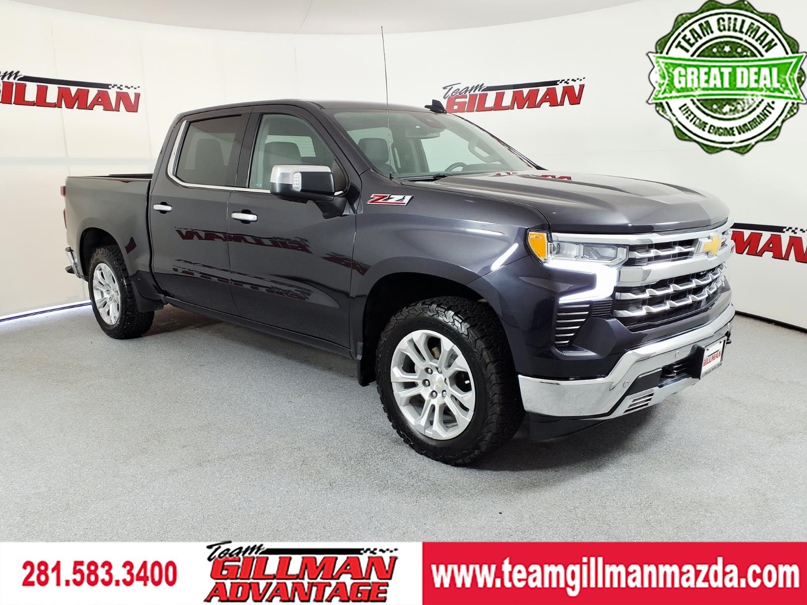 Dark Ash Metallic 2023 Chevrolet Silverado 1500 Pickup Truck Four-Wheel Drive Automatic