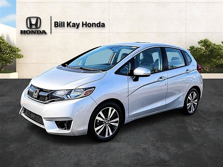 Alabaster Silver Metallic 2015 Honda Fit Hatchback Front-Wheel Drive Continuously Variable Transmission