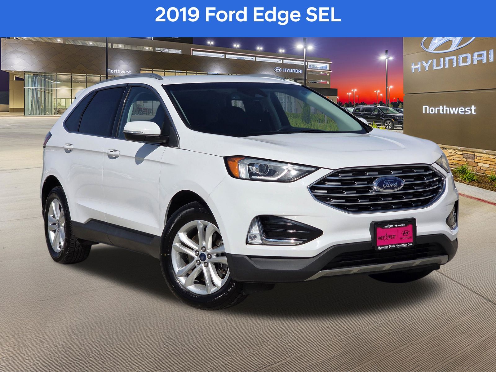 Oxford White 2019 Ford Edge SEL AWD SUV / Crossover All-Wheel Drive 8-Speed Automatic