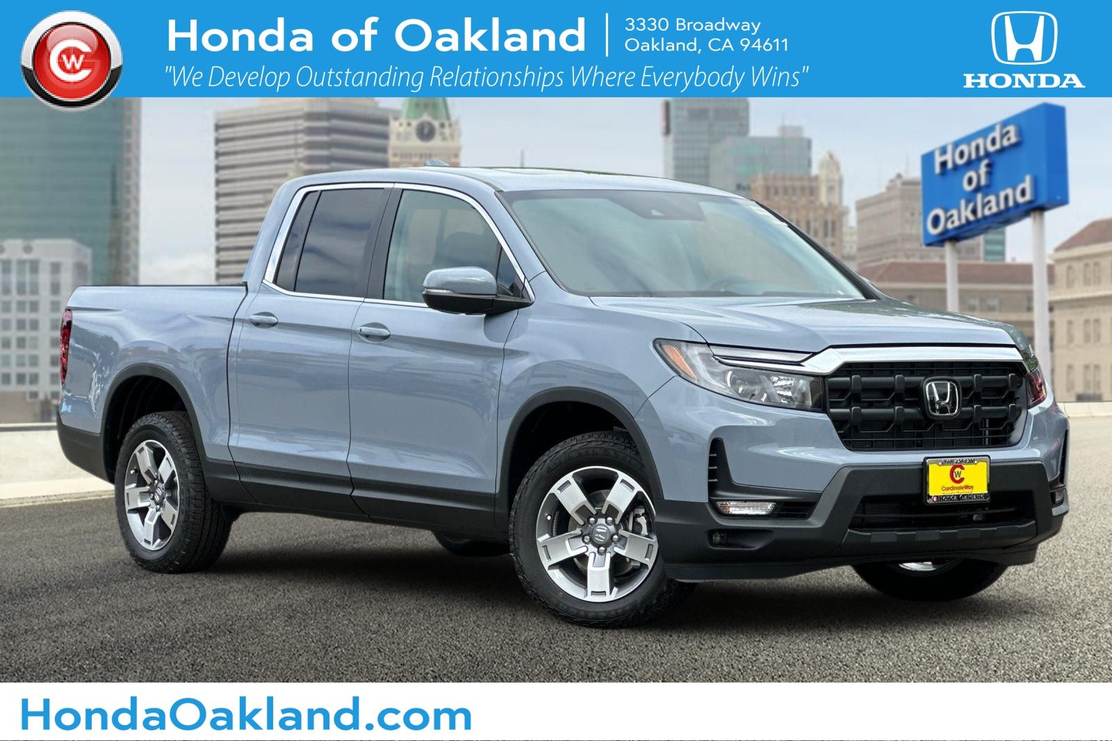 Gray 2026 Honda Ridgeline RTL AWD Pickup Truck All-Wheel Drive 9-Speed Automatic