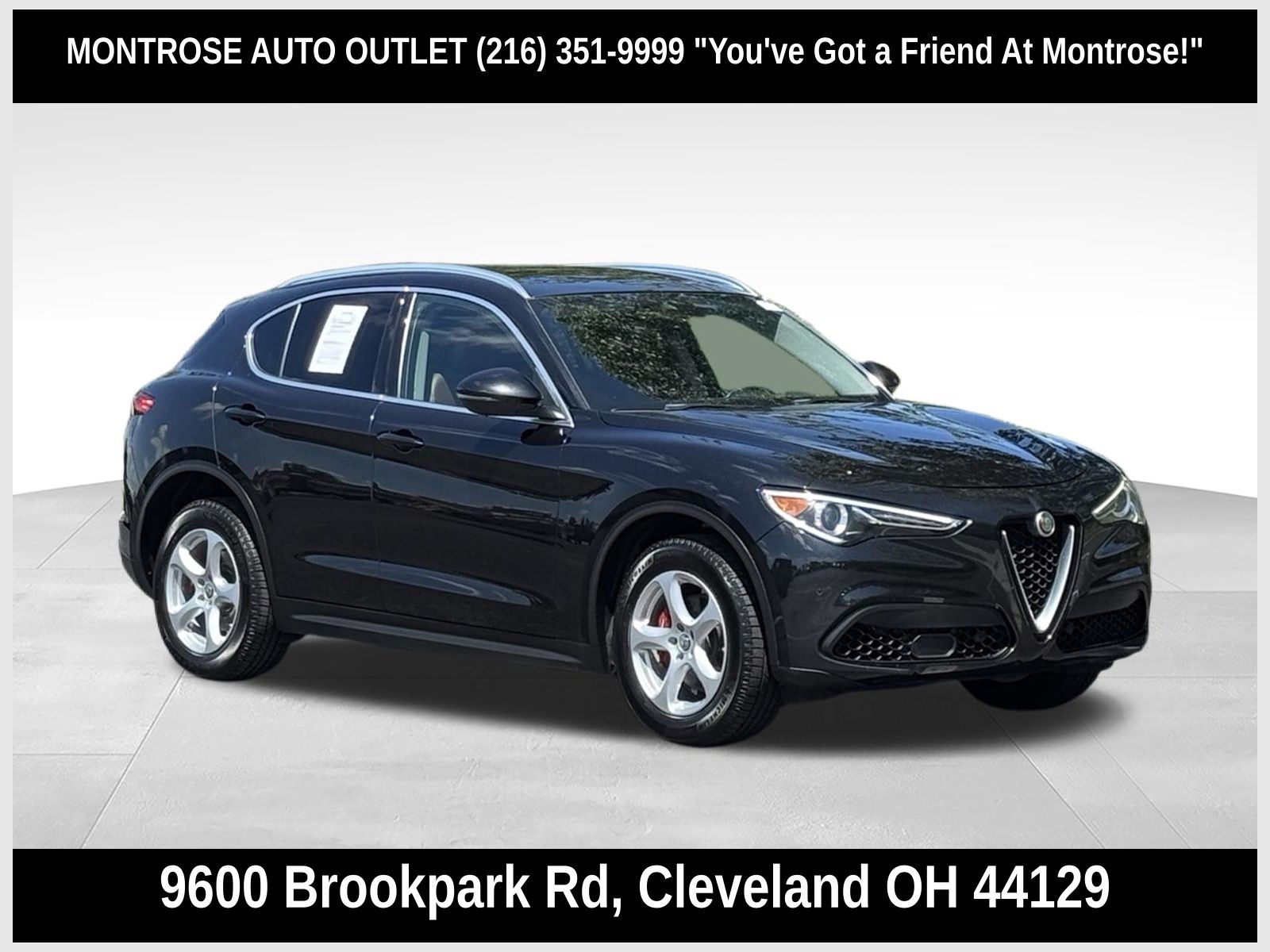 Black Metallic 2019 Alfa Romeo Stelvio SUV / Crossover All-Wheel Drive 8-Speed Automatic