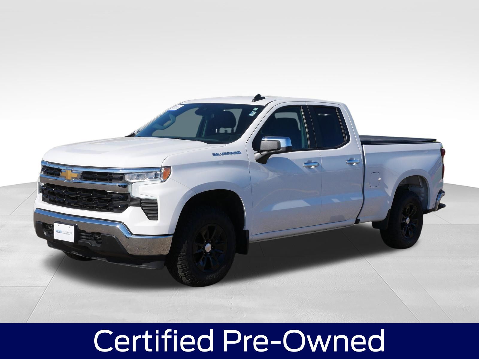 Summit White 2023 Chevrolet Silverado 1500 LT Double Cab 4WD Pickup Truck Four-Wheel Drive 8-Speed Automatic